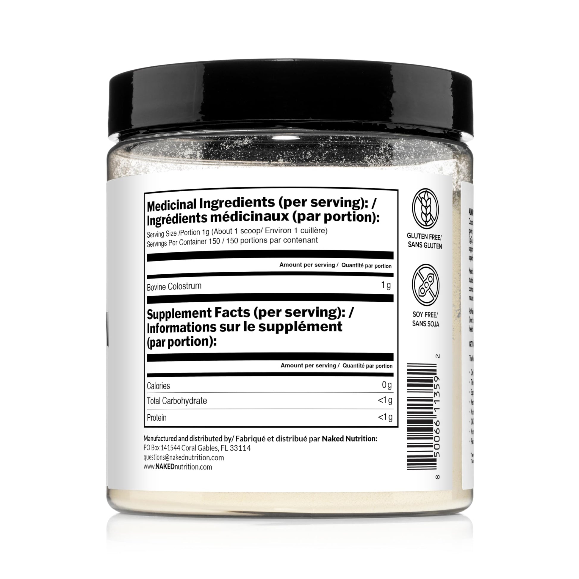 NAKED Colostrum Powder – 100% Grass-Fed Bovine Colostrum Supplement from US Farms | Tested at 20%+ IgG | Gut Health, Immunity, Recovery & Skin Support - 150 Servings NAKEDAu supplements