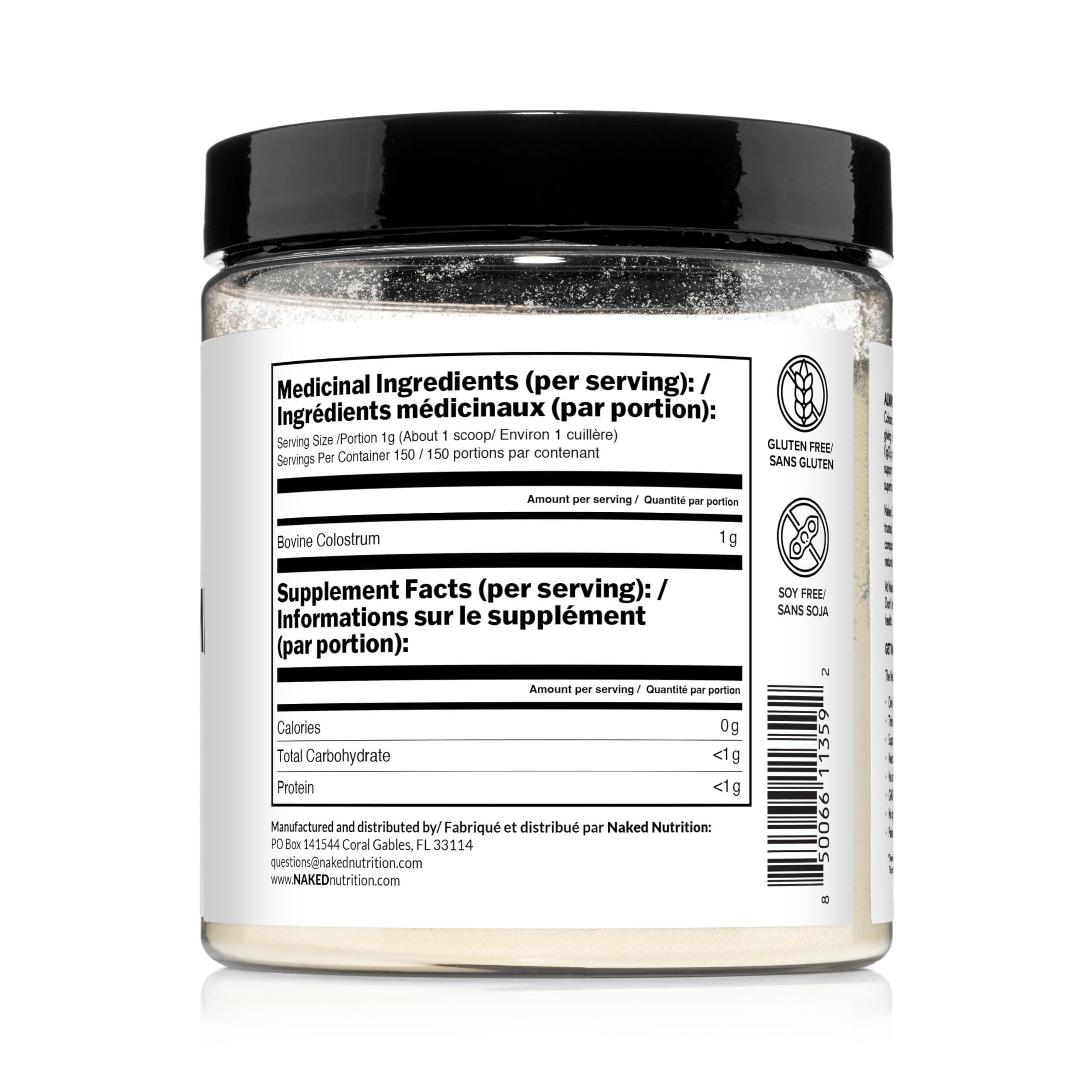 NAKED Colostrum Powder – 100% Grass-Fed Bovine Colostrum Supplement from US Farms | Tested at 20%+ IgG | Gut Health, Immunity, Recovery & Skin Support - 150 Servings NAKEDAu supplements