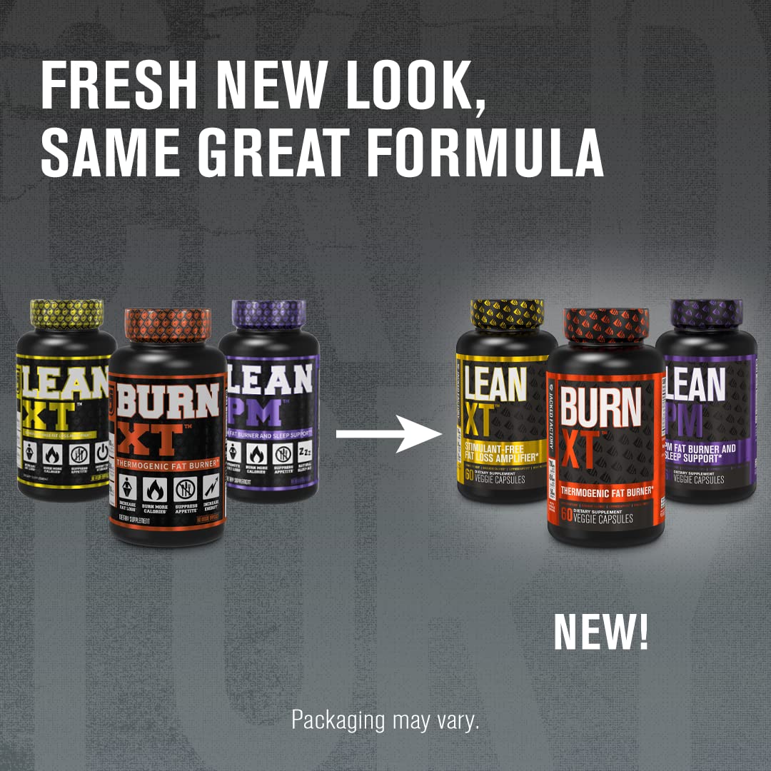 Burn-XT Thermogenic Fat Burner, Lean PM Nighttime Fat Burner & Sleep Aid Jacked FactoryAu supplements