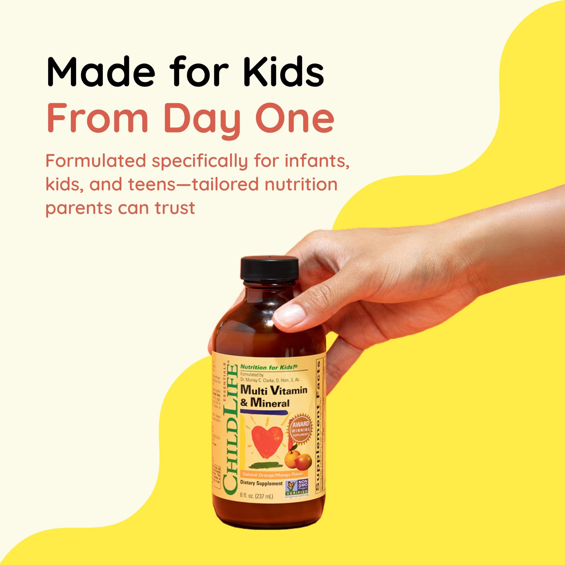 CHILDLIFE ESSENTIALS Kids Multivitamin & Mineral - Kids Vitamins, Liquid Multivitamin for Kids, Toddler Multivitamins, Liquid Vitamins, Baby Multivitamin - Natural Orange & Mango, 8 Fl Oz (Pack of 1) CHILDLIFE ESSENTIALSAu supplements