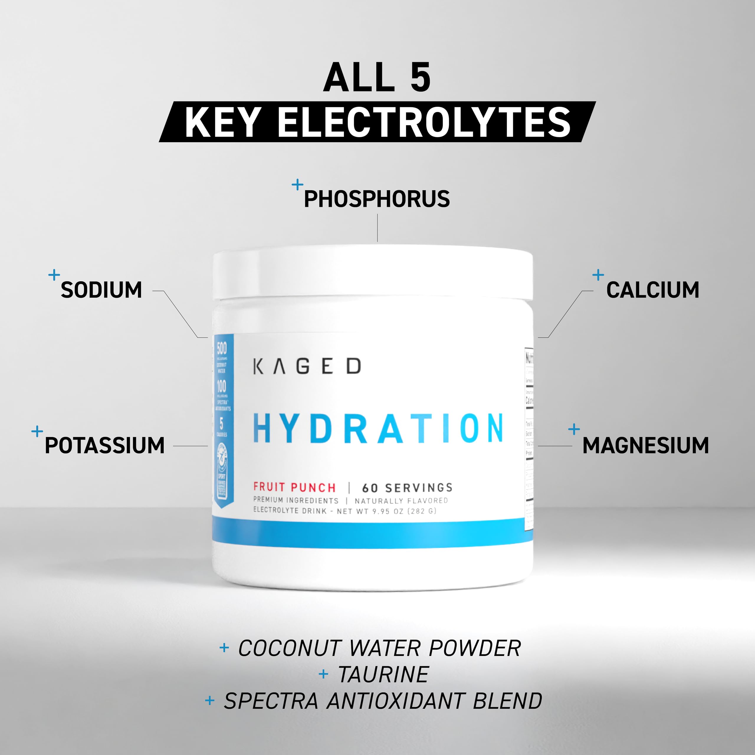 Kaged Electrolyte Hydration Powder Hydracharge Apple Limeade Sports Drink for Men and Women Pre, Post, Intra Workout Supplement 60 Servings KagedAu supplements