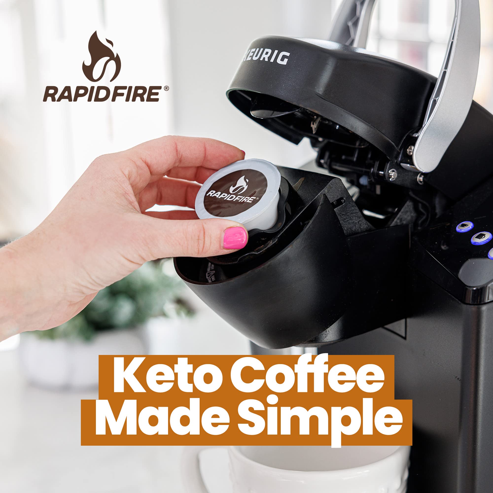 Rapidfire French Vanilla Ketogenic High Performance Keto Coffee Pods, Supports Energy Rapid FireUS supplements