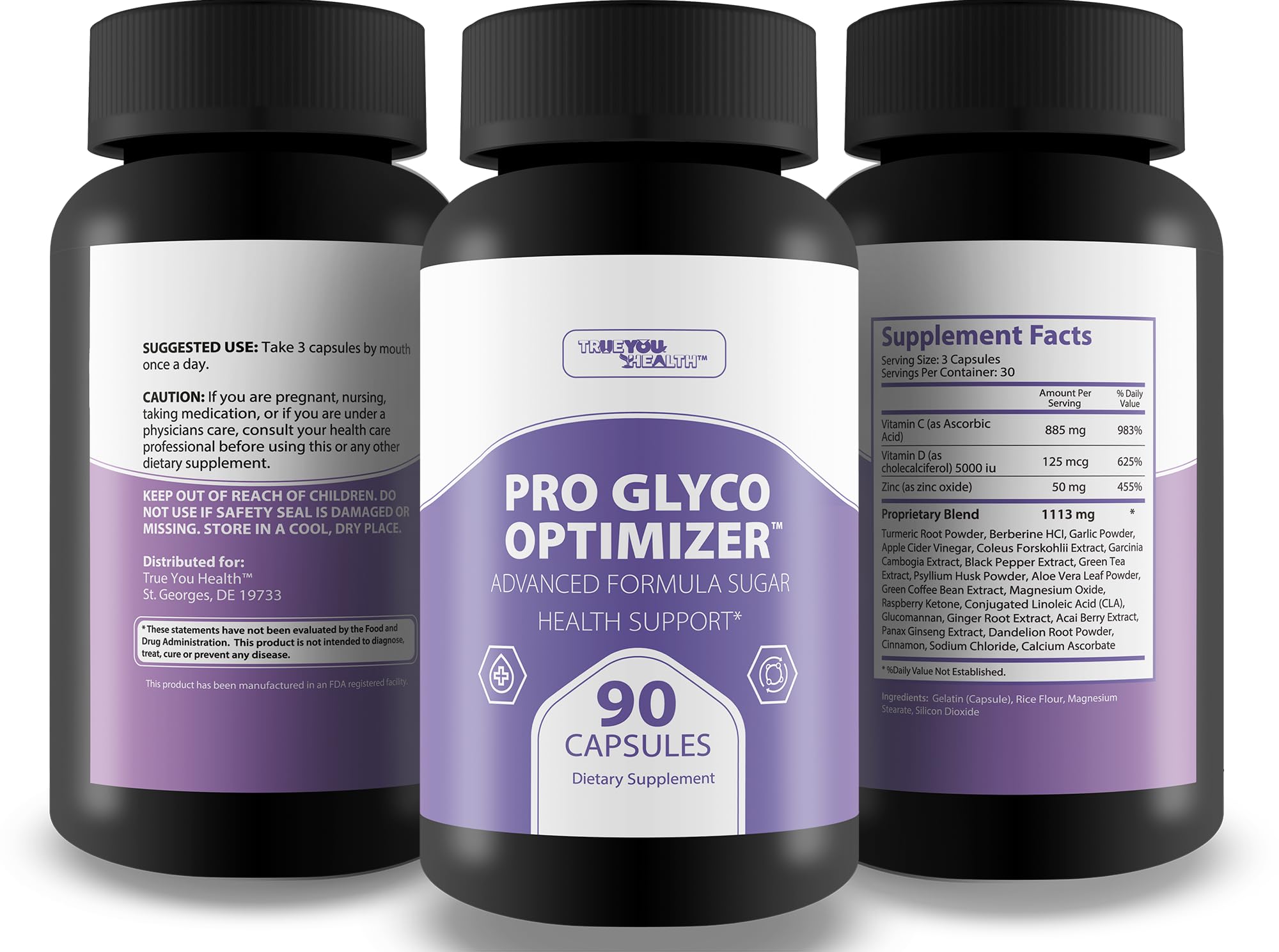 Pro Glyc0 Optimizer - Our Best Sugar Health Support Supplement - Our Best Overall Blood Health & Blood Circulation Support Supplement - Natural Blood Balance Blood Booster Pills True You HealthAu supplements