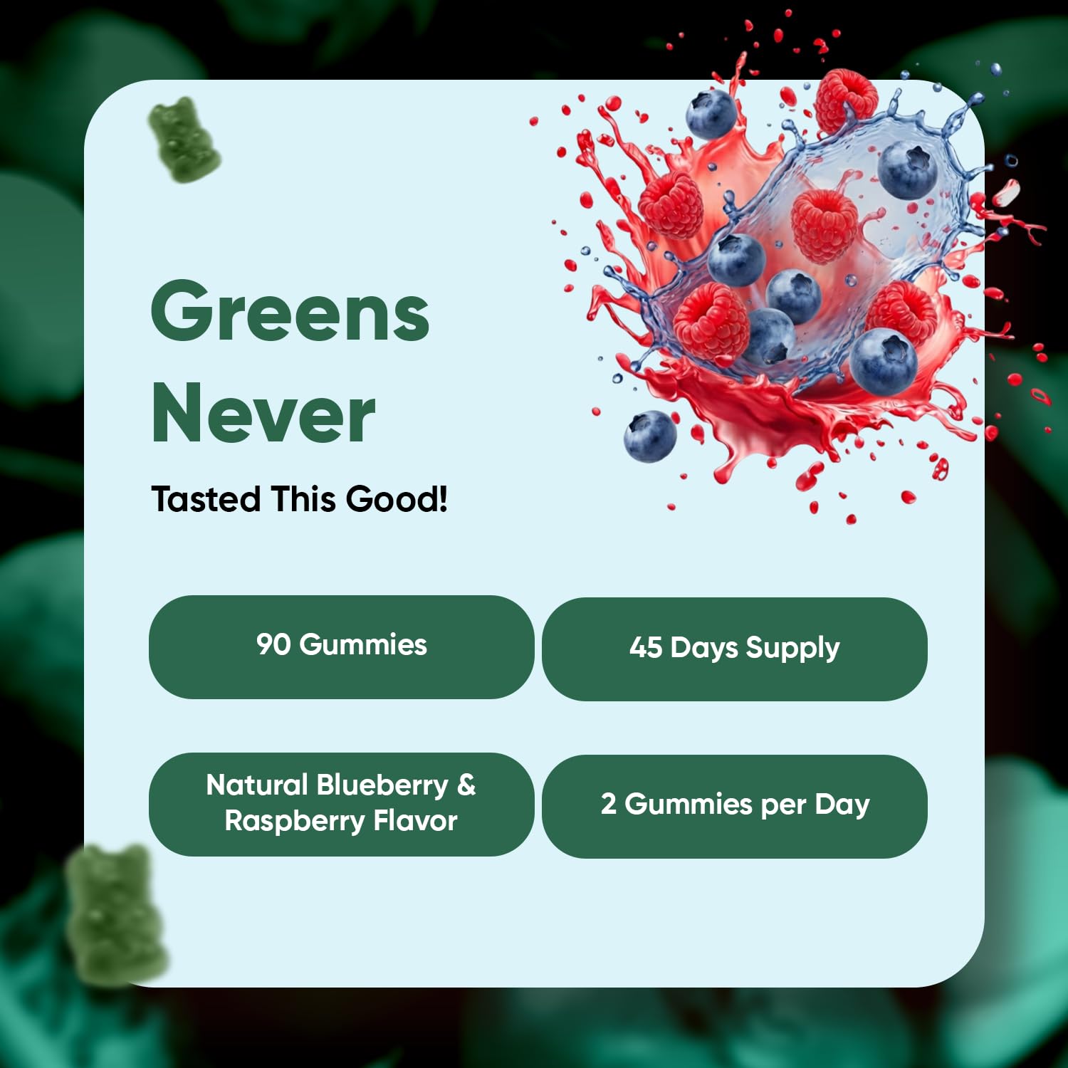 WeightWorld Super Greens Gummies - Energy, Immunity & Digestion - 45-Day Supply - Vegan Daily Greens Supplements (Moringa, Broccoli, Spinach) - Added Vitamins & Minerals - 90 Superfood Gummies WeightWorldAu supplements