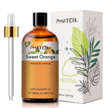 PHATOIL Sweet Orange Essential Oil 100ML, Pure Premium Grade Sweet Orange Essential PHATOILUS supplements