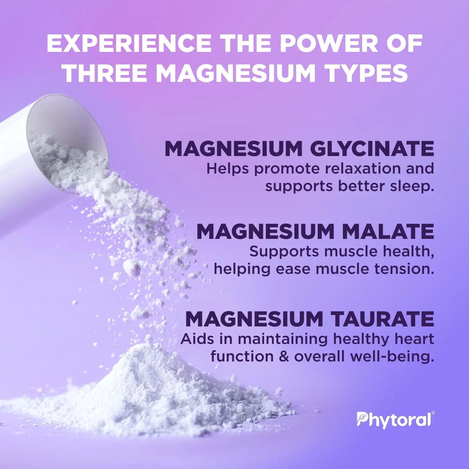 Highly Potent Magnesium Complex Capsules - Triple Magnesium Blend with Taurate Glycinate and Malate - 400mg Supplement Supports Relaxation & Overall Wellness Non-GMO Vegan - 90 Count Phytoralnz supplements