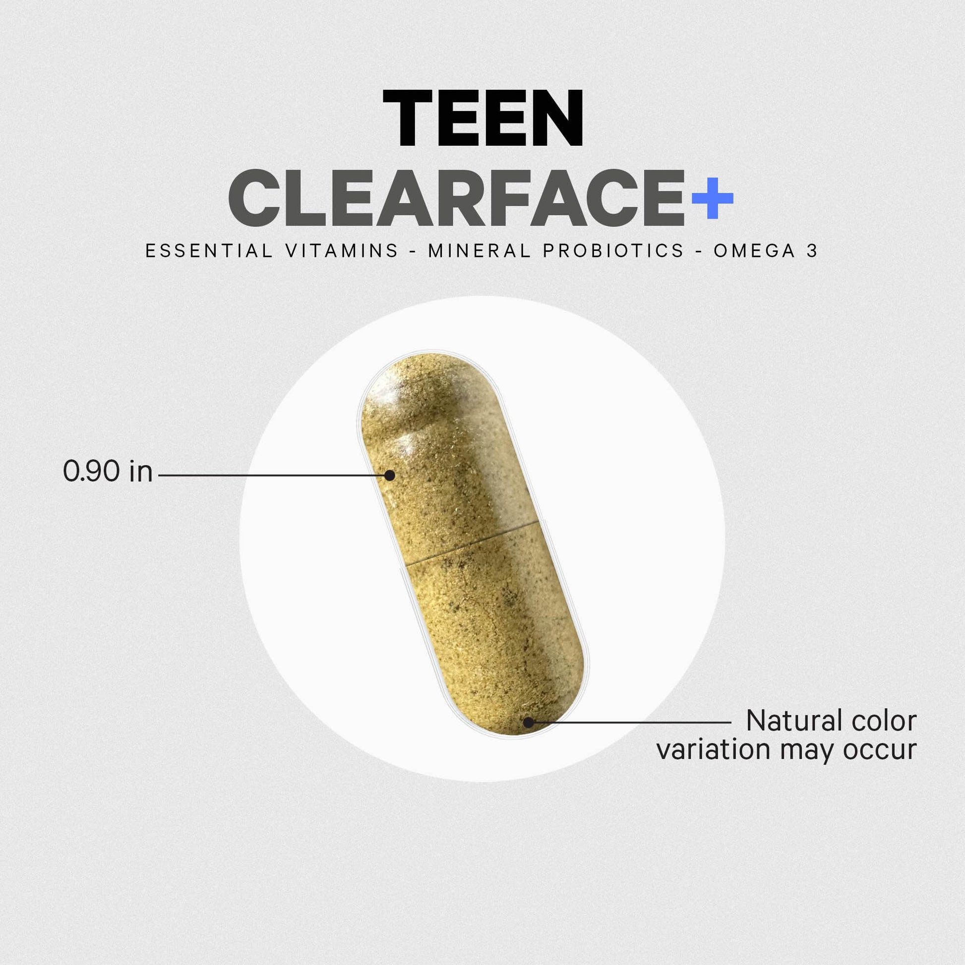Codeage Teen Clearface Adolescent Face, Skin & Pimples, Vitamins A, C, D3, E, Pantothenic Acid, Niacin, Zinc Supplement Teenagers, Probiotics, L-Lysine, Omega-3, Oily Skin, Pores, Spots - 60 Capsules CodeageAu supplements