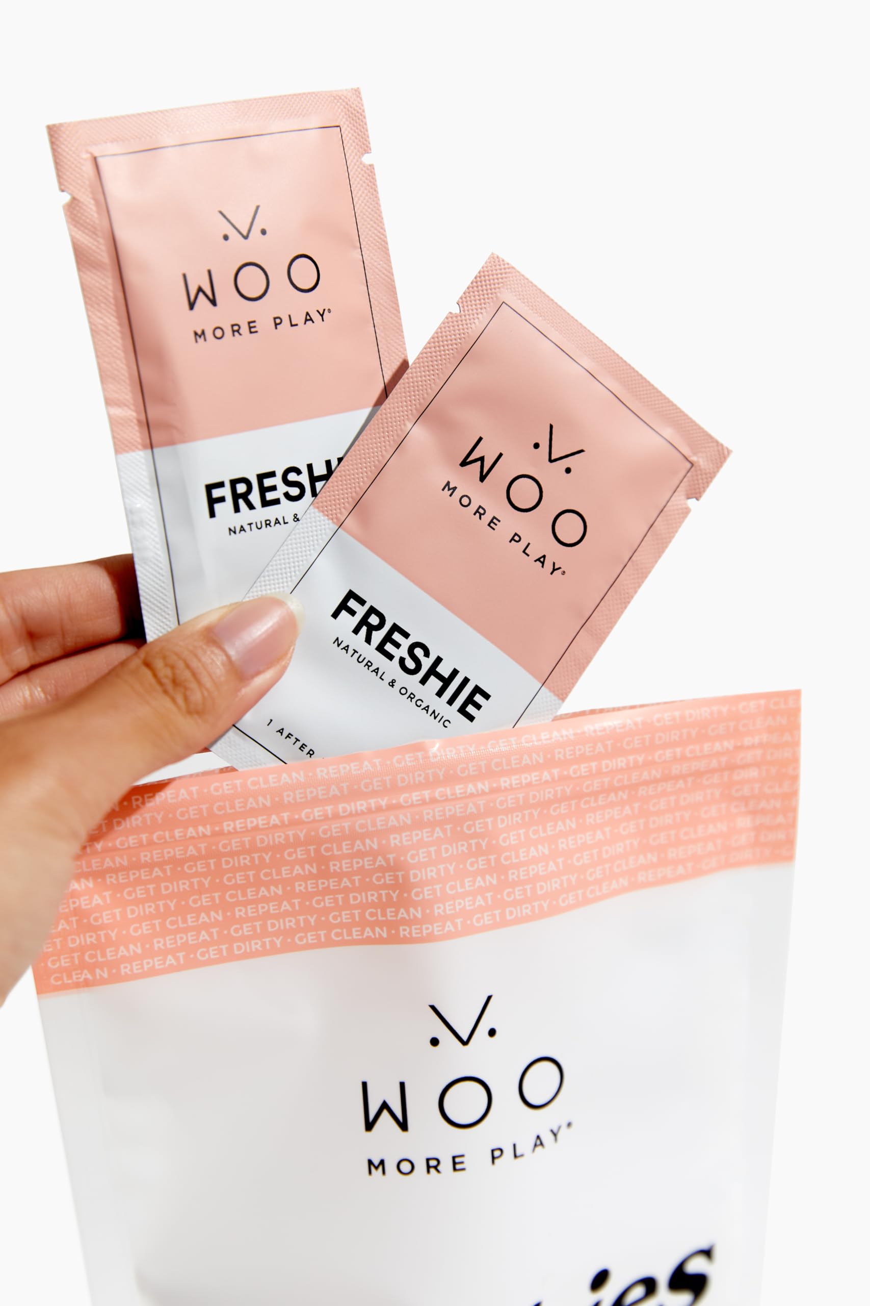 Woo More Play Freshies: All-Natural Feminine Intimacy Towelette Wipes with Coconut Oil Woo More PlayAu supplements