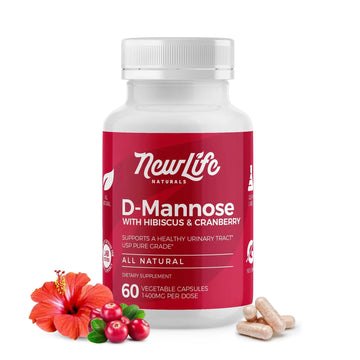 NewLife Naturals D-Mannose Capsules | w/Cranberry and Hibiscus Extracts | Natural Urinary Tract Health Supplement | 1400mg Pure Veggie Powder | 60 Veggie Capsules NewLife NaturalsAu supplements
