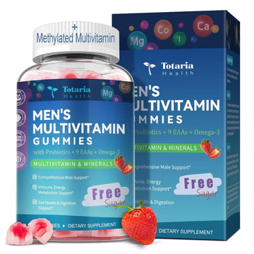 Totaria Sugar Free Multivitamin for Men with Omega 3, Probiotics, Mens Multivitamins Gummies w/Methylated B Complex TotariaAu supplements