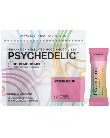Good Mood Mix - Watermelon - Powder Packets - Calming Kava Drink Mix - Easy Open Psychedelic WaterAu supplements