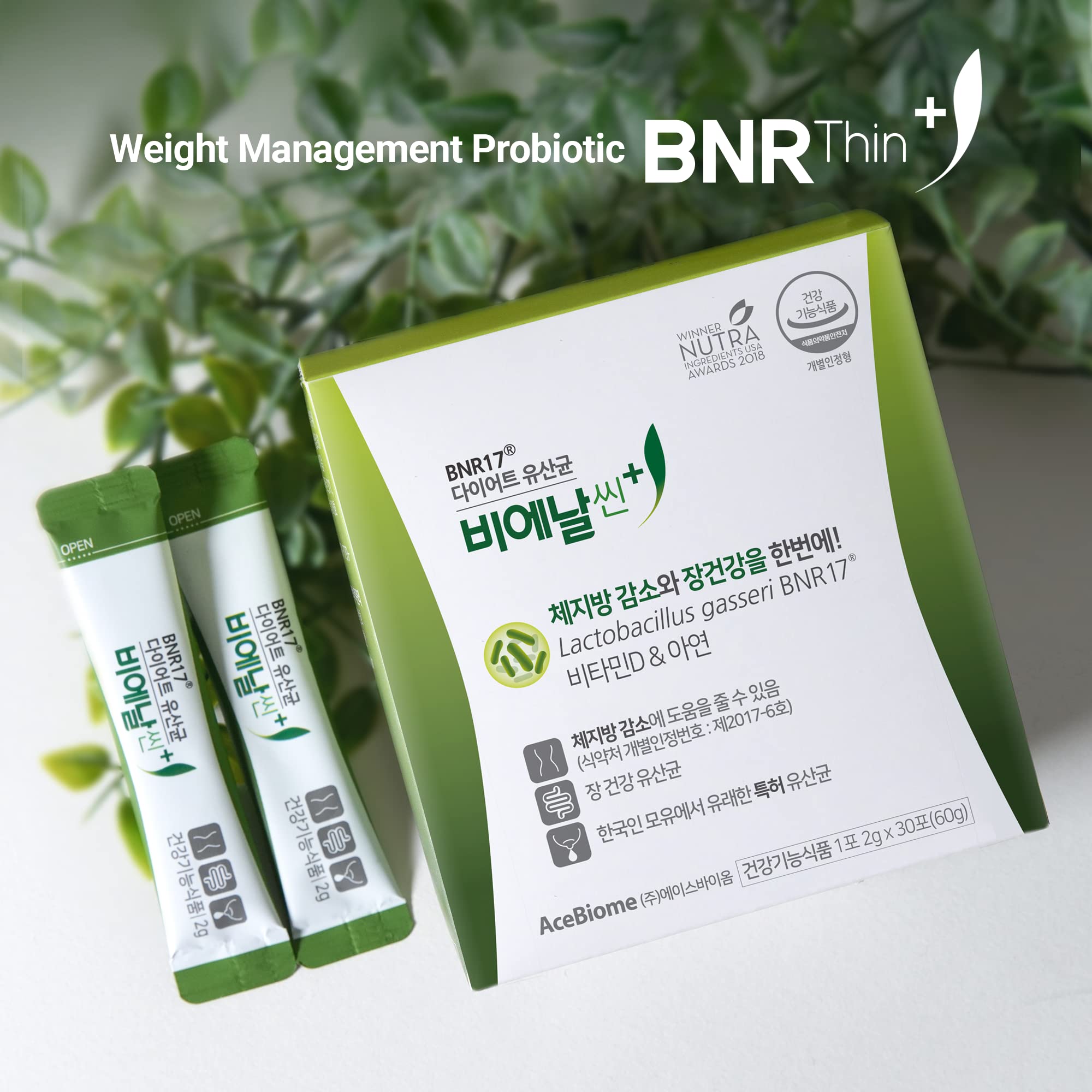 BNRThin Plus, Weight Management Probiotic Powder, 10 Billion CFU Guaranteed, Lactobacil AceBiomeAu supplements