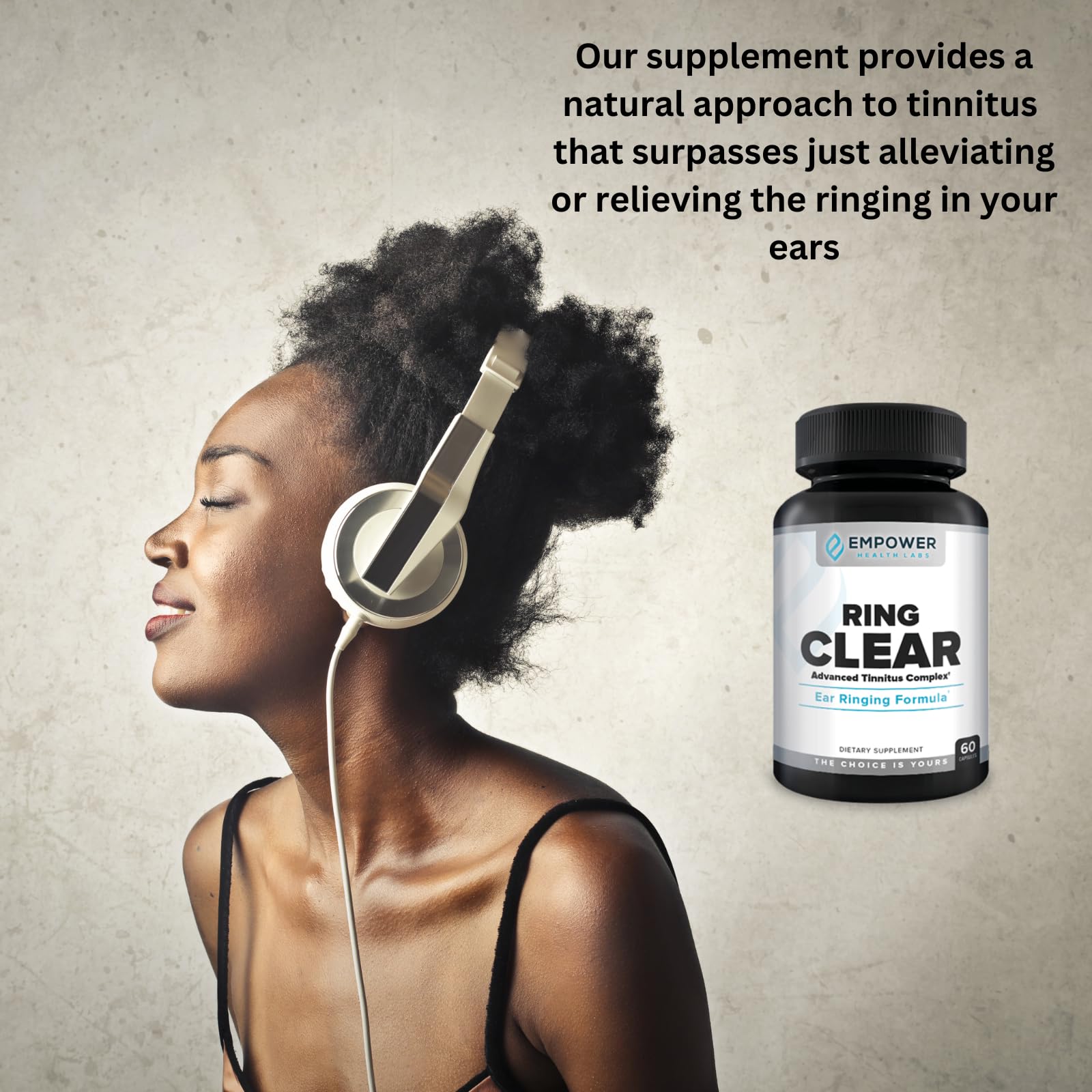Empower Health Labs Ring Clear All-Natural Ear Buzz Relief Formula for Lasting Relief from Incessant Ear Buzzing - 30-Day Supply Empower Health LabsAu supplements