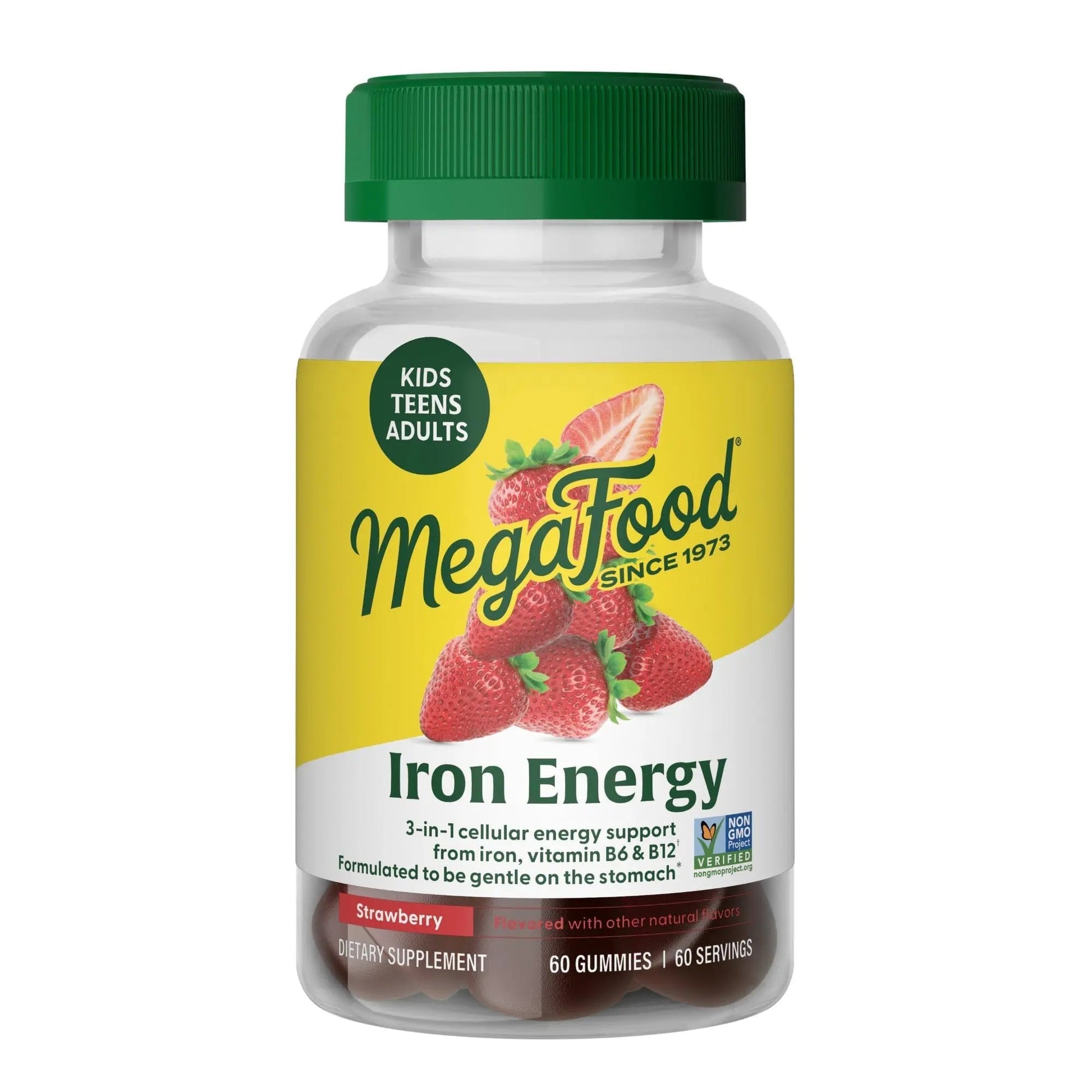 Megafood Iron Energy Gummies, Iron Supplement for Women, Men, Teens & Kids with Vitamin B12 & B6, Vitamins MegaFoodAu supplements