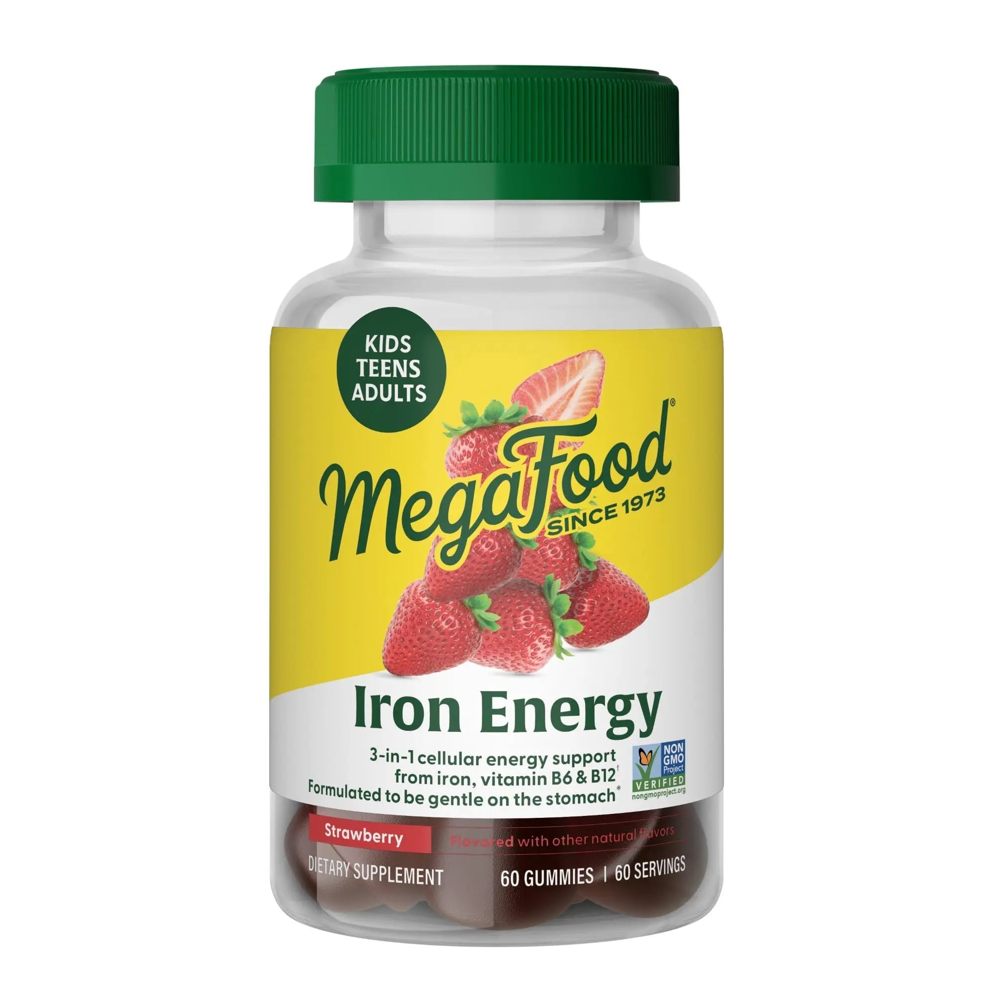 Megafood Iron Energy Gummies, Iron Supplement for Women, Men, Teens & Kids with Vitamin B12 & B6, Vitamins MegaFoodAu supplements
