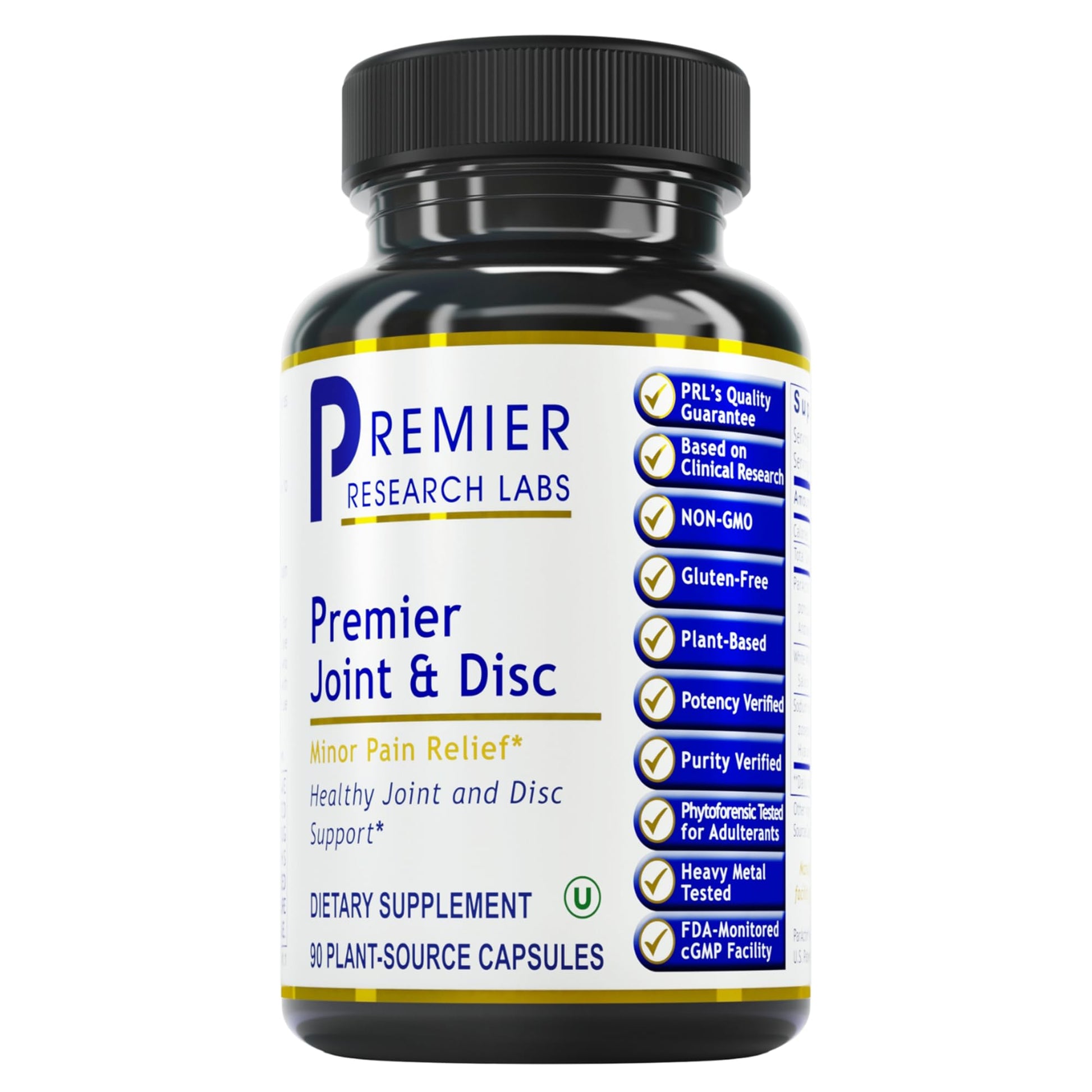 Premier Research Labs Joint & Disc Support Supplement - for Men & Women, Glucosamine, Joint Mobility and Muscle Health, Cartilage Repair, Gluten Free, Plant-Sourced - 90 Capsules Premier Research LabsAu supplements