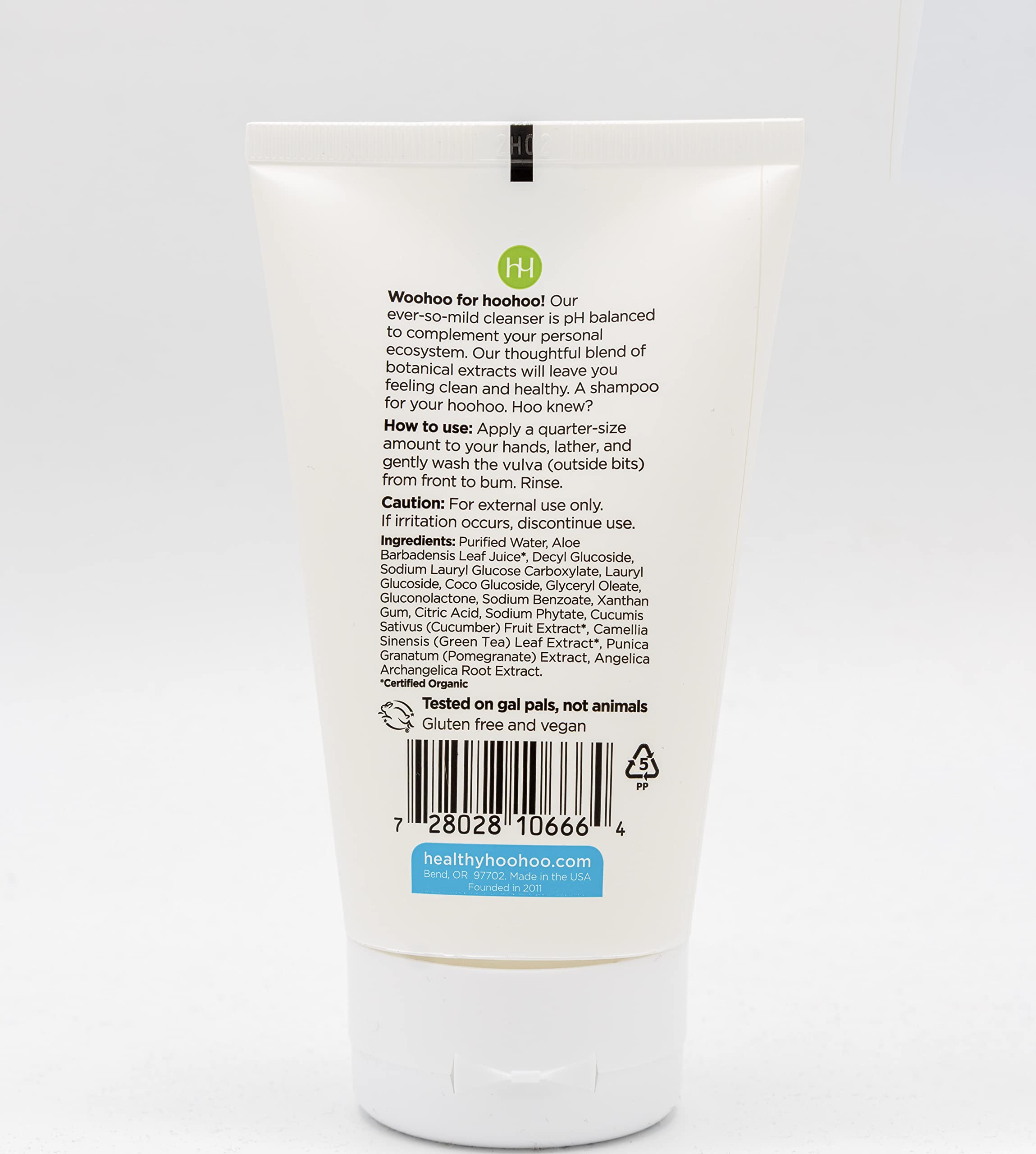 healthy hoohoo Gentle Feminine Wash - Organic Ingredients, pH Balanced, Fragrance Free healthy hoohooAu supplements