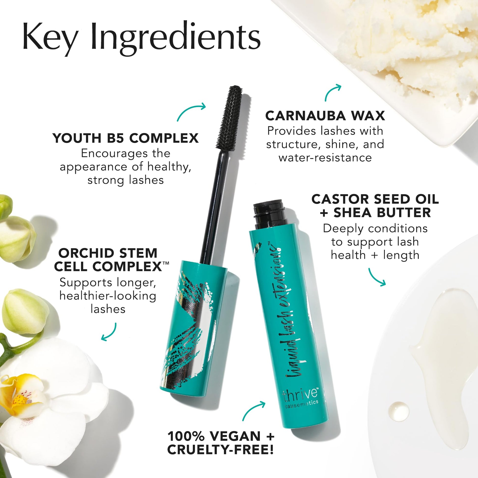 Thrive Causemetics Liquid Lash Extensions Mascara, Tubing Thrive Mascara Lengthening, Volumizing & Curling, Smudge Proof, Washable, No Clumping or Flaking, Vegan & Cruelty Free, Brynn (Rich Black) Thrive CausemeticsAu supplements