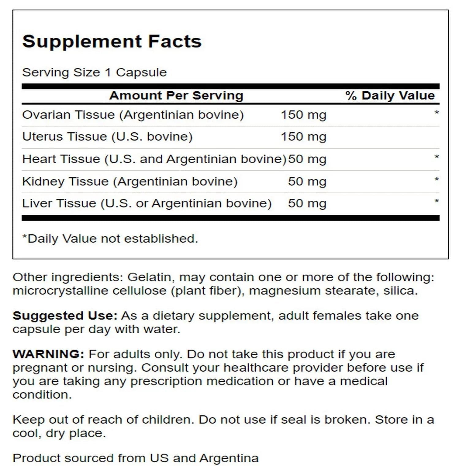 Swanson Multi-GLANDULAR for Women 60 Cap SwansonAu supplements
