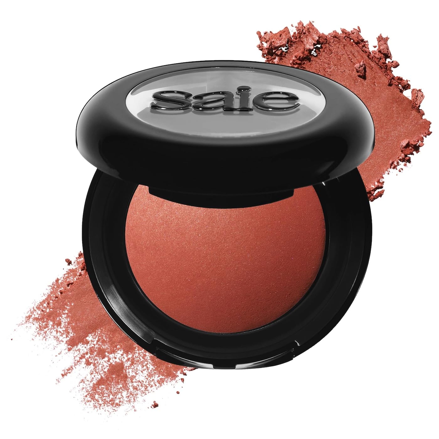 Saie SuperSuede Baked Blush - Talc-Free Powder Blush for Cheeks Infused with Hyaluronic Acid, Glycerin + Squalane - Hydrating Face Makeup for a Natural, Diffused Flush of Color - Ciao (0.1 Ounce) SaieAu supplements