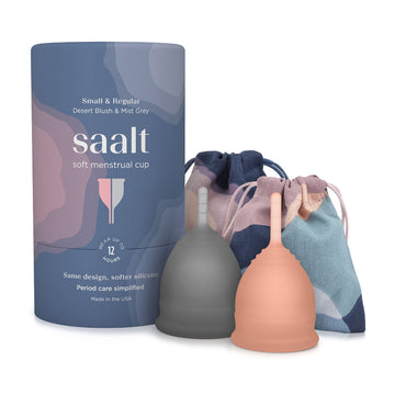 Saalt Soft Menstrual Cup - Best Sensitive Reusable Period Cup - Wear for 12 Hours - Tampon and Pad saaltAu supplements