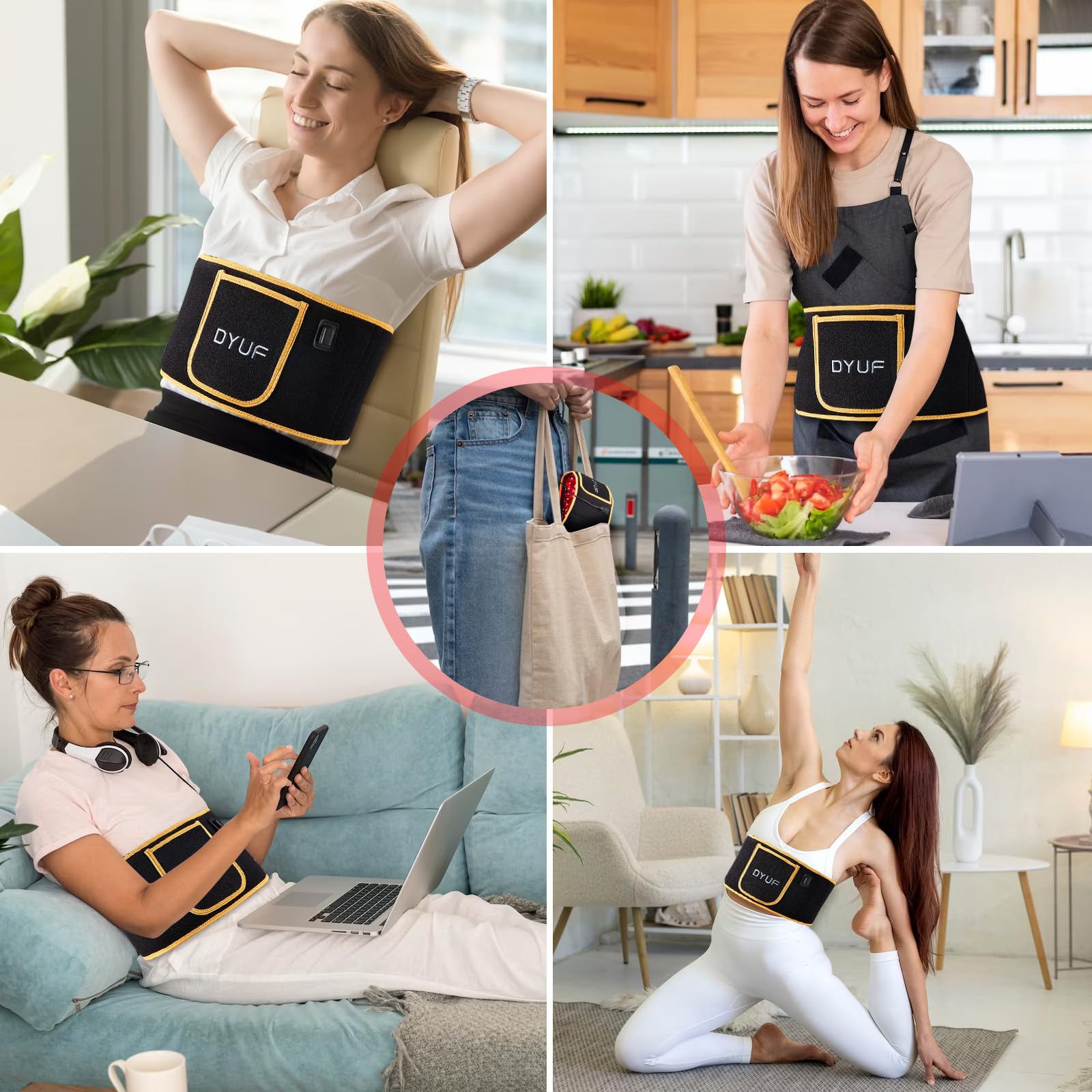 Red Light Therapy Belt DYUF Infrared Light Therapy : Muscle Recovery, Pain Relief, and Healing Device DYUFAu supplements