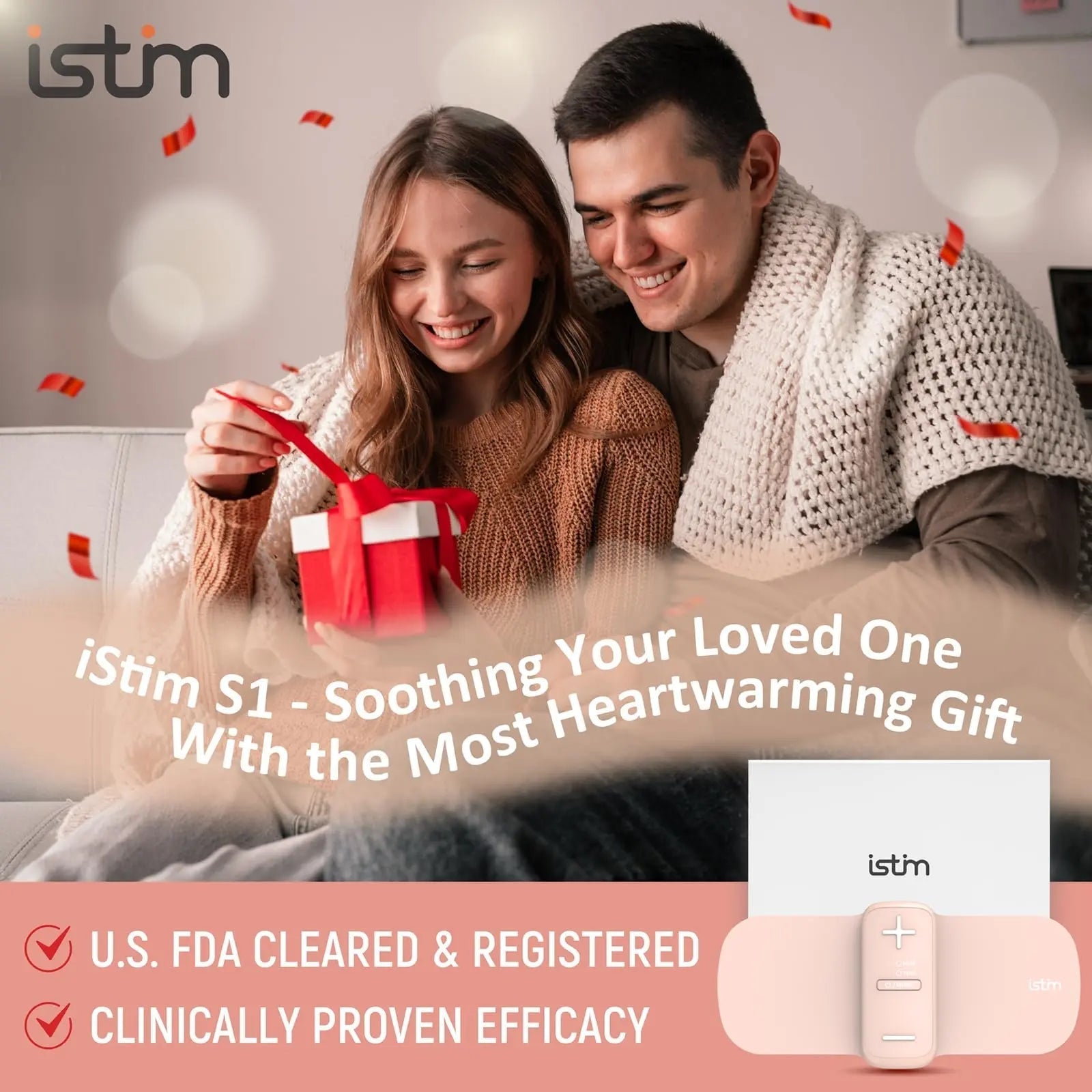 iStim S1 Wireless TENS Unit for Menstrual Relief – Period Pain Relief Device for Period Cramps and Back Pain, TENS Machine with Heat, Rechargeable Drug-Free TENS Massager with Japanese Gel Pads iSTIMAu supplements