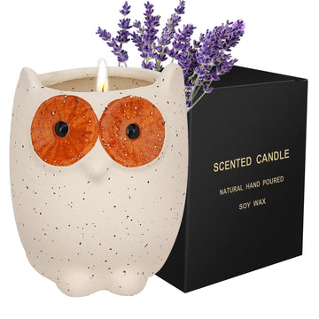 ETAKISH Lavender Scented Candle Gifts for Women, Cute Owl Highly Scented Aromatherapy Candle ETAKISHAu supplements