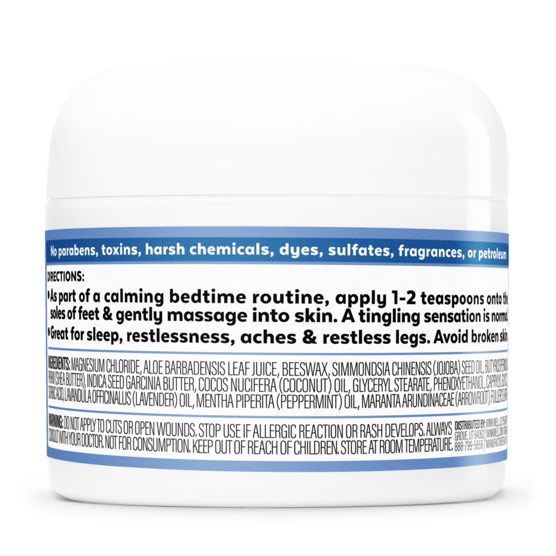 Wink Well Magnesium Calming Muscle and Joint Cream for Nighttime Relaxation Wink NaturalsAu supplements