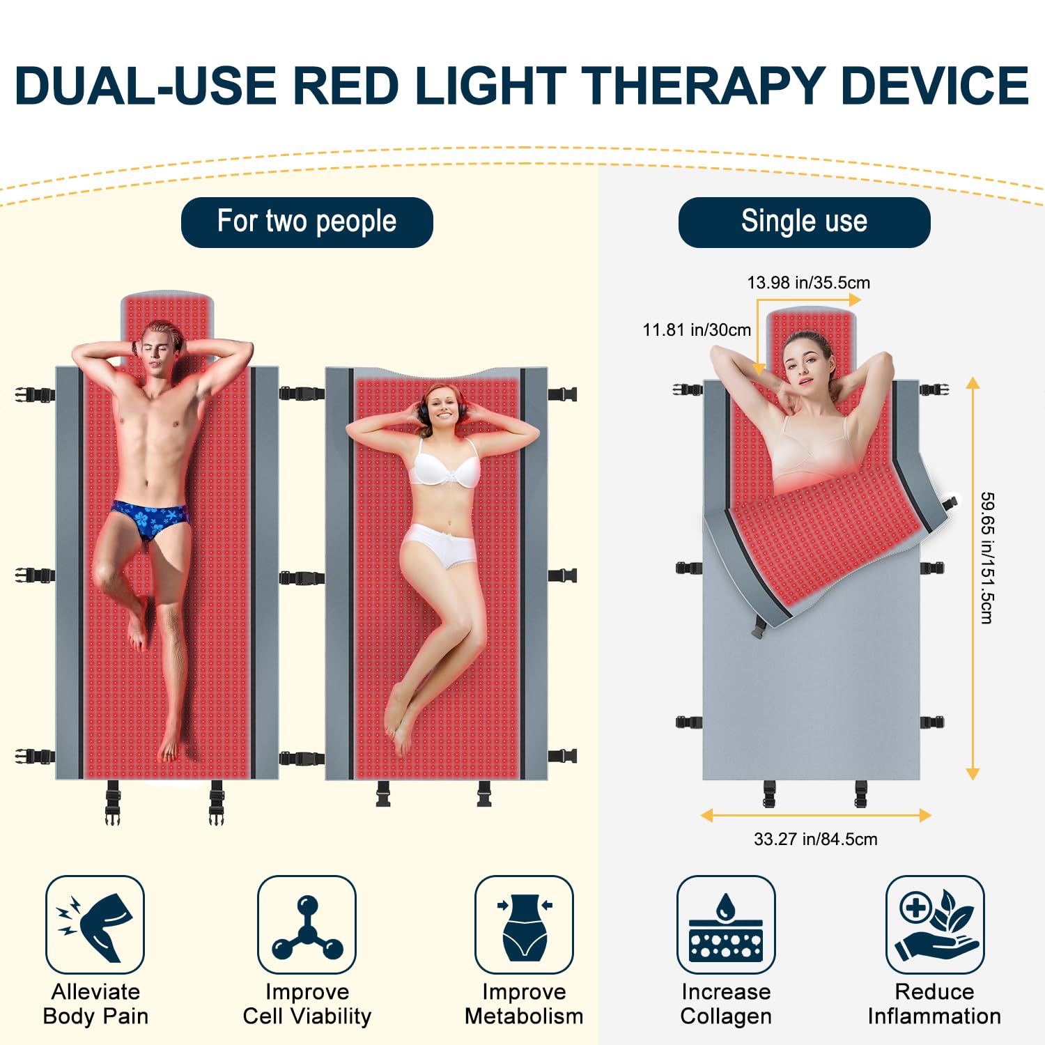 Red Light Therapy for Body - Full Body Red Light Therapy Mat, 71.0x33.33in, 2570Pcs KaoudtAu supplements