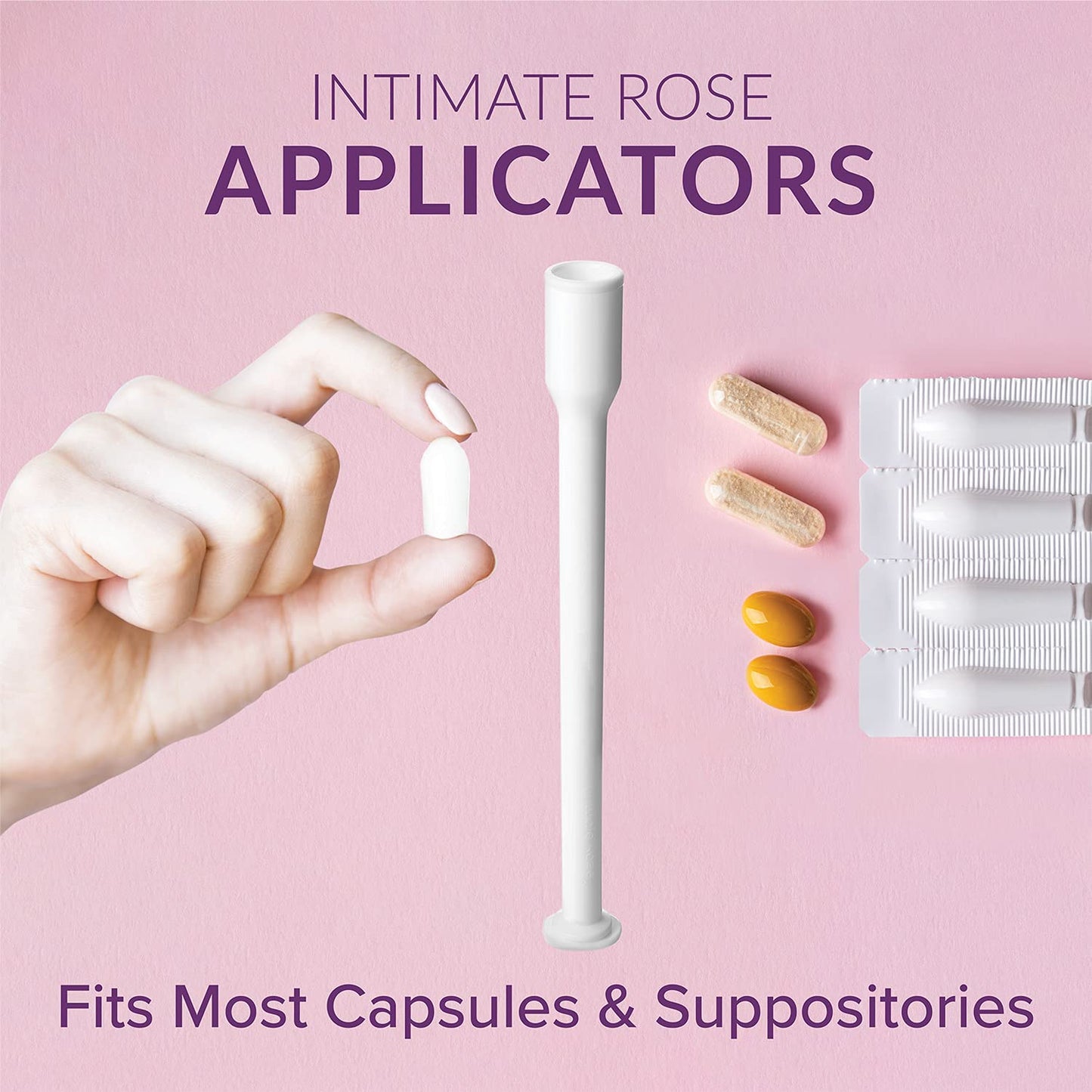 Intimate Rose 15 Count Vaginal Suppository Applicator - Fits Most Boric Acid Suppositories & Vaginal Suppository - Individually Wrapped Suppository Applicators from Intimate RoseUS supplements