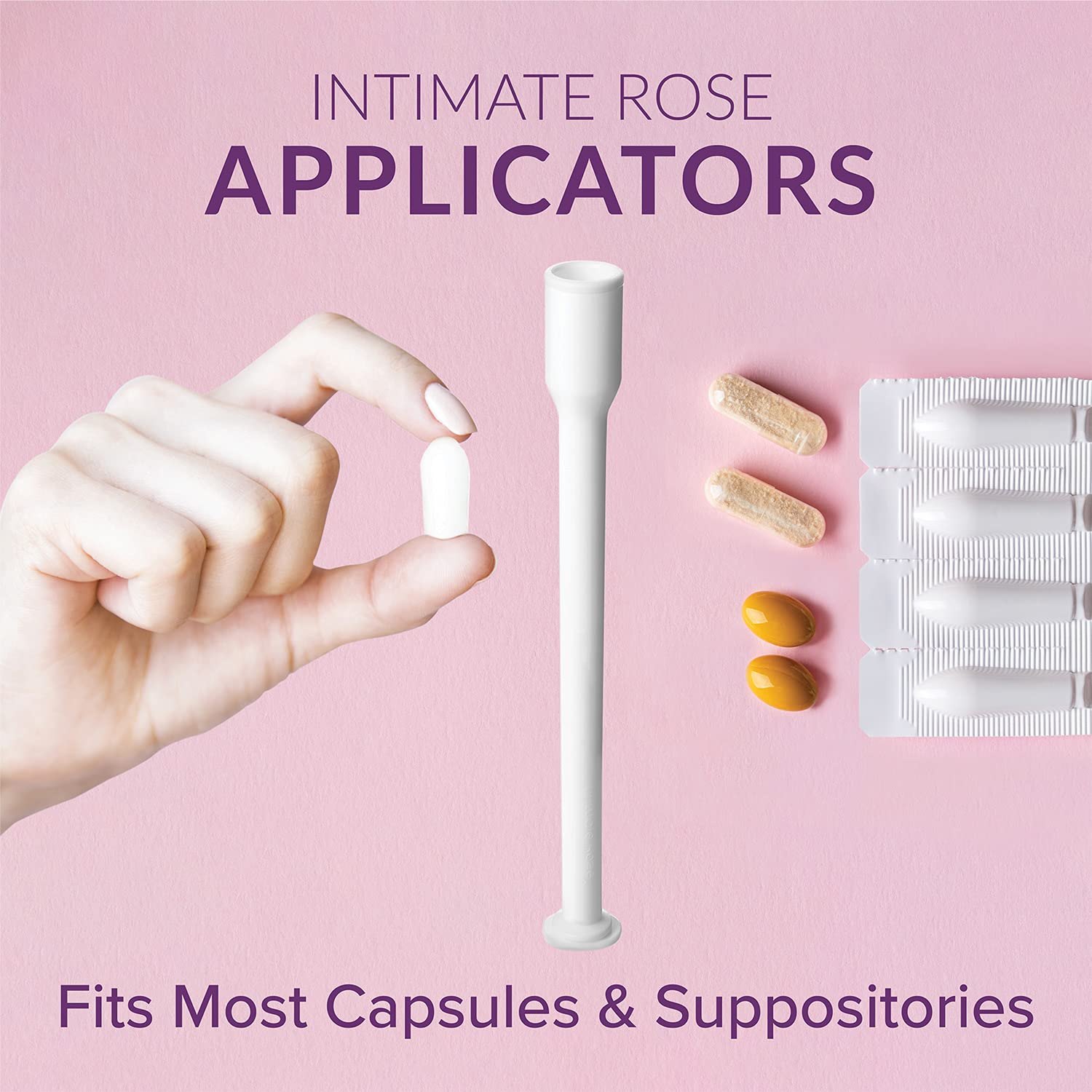 Intimate Rose 15 Count Vaginal Suppository Applicator - Fits Most Boric Acid Suppositories & Vaginal Suppository - Individually Wrapped Suppository Applicators from Intimate RoseUS supplements