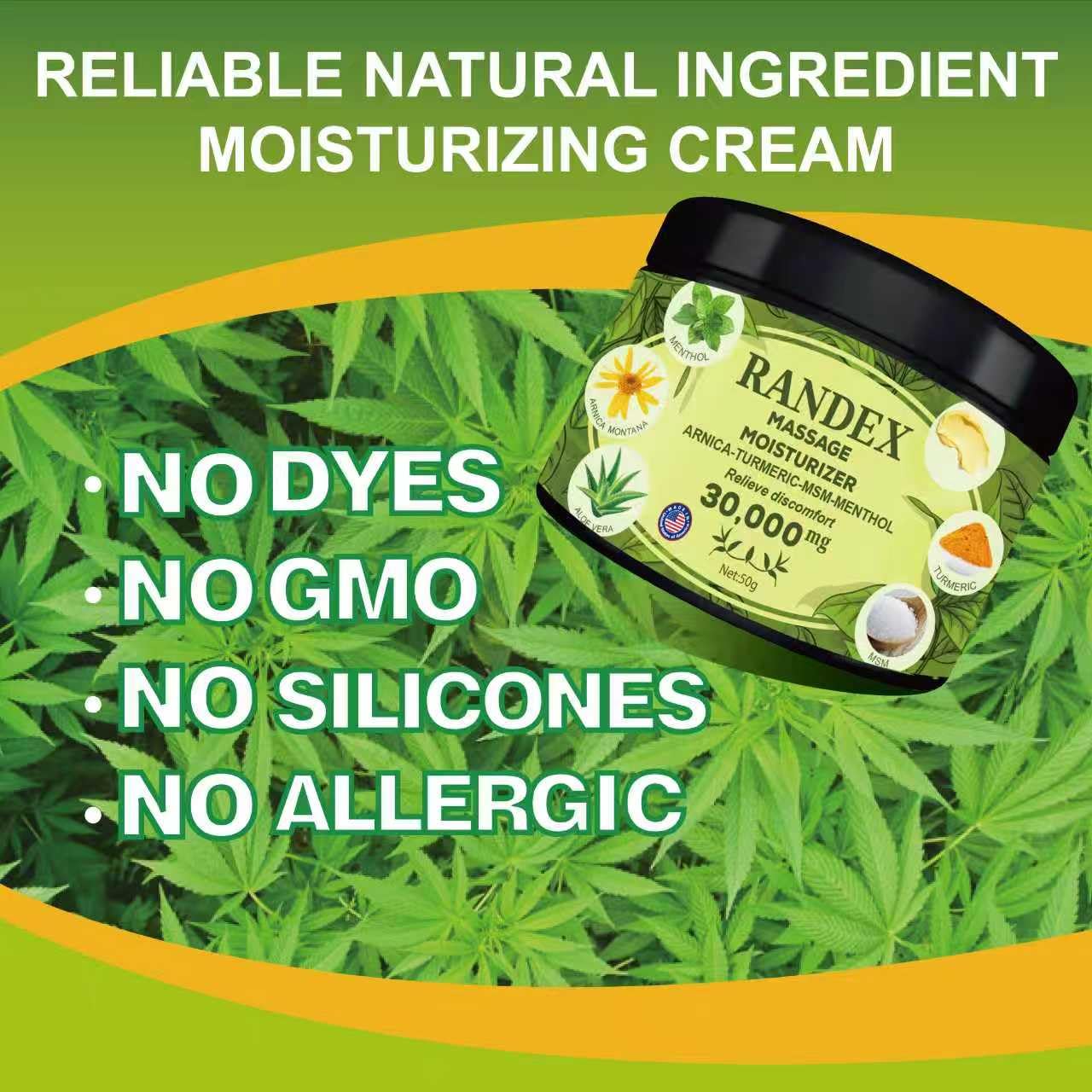RANDEX 30000MG Organic Massage Moisturizer - Muscles,Joints,Knees, Shoulders,Body, Extra Strength- Natural RANDEXAu supplements