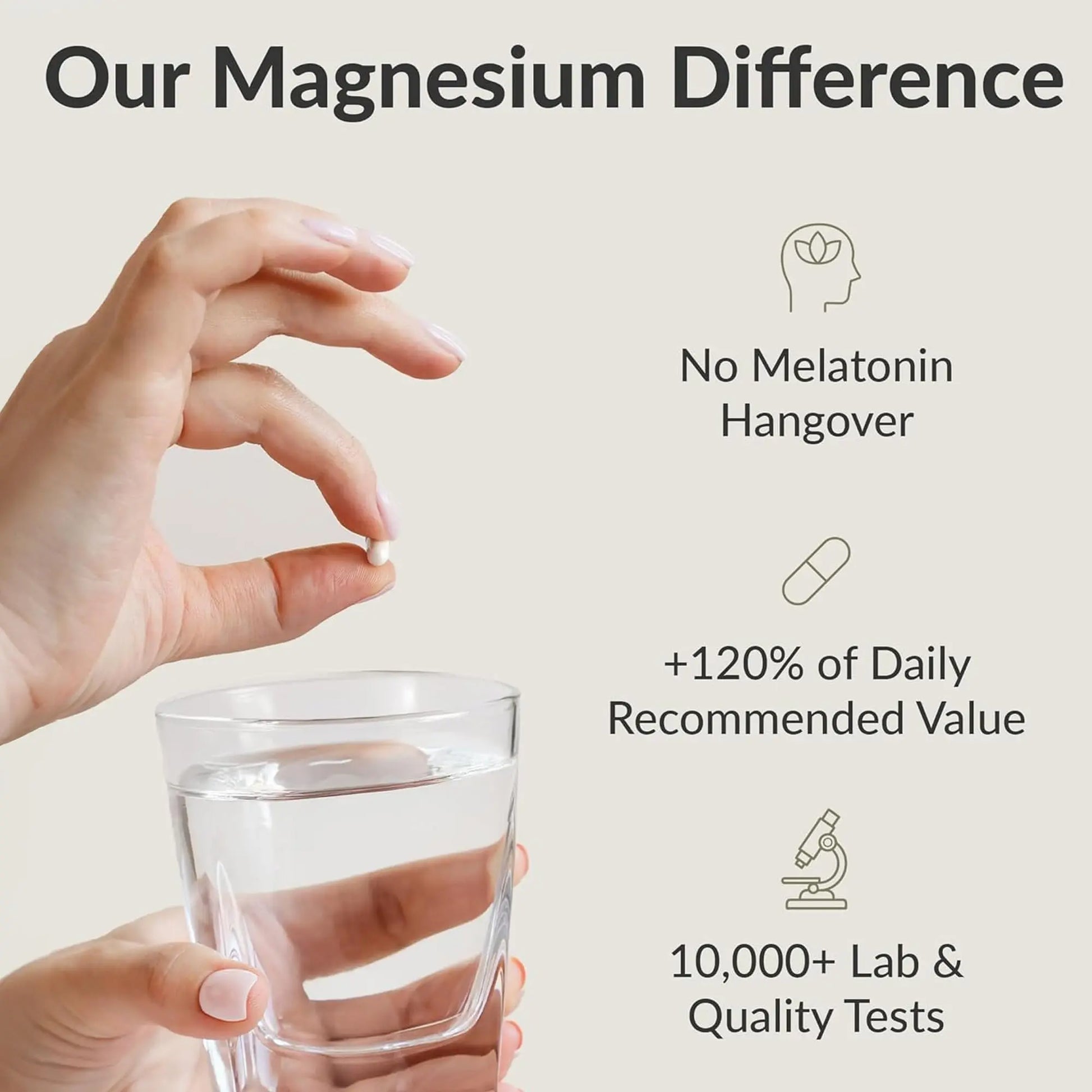 BIOptimizers Magnesium Breakthrough Supplement with 500mg - 7 Forms of Magnesium: Glycinate, Malate, Citrate, and More - Natural Support for Sleep and Cognitive Function -30 Capsules- Calming Vitamins BIOptimizersnz supplements