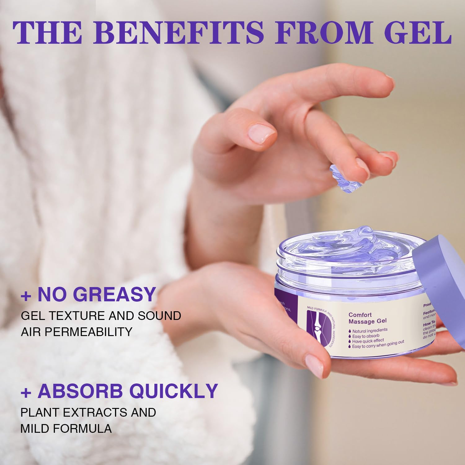 Kresin Joint Comfort Gel, Kresin Joint Comfort Purple Gel, for Neck, Back, Knees, Lumbar, and Feet, Absorb Quickly, 1PC, Purple RATYMONAu supplements