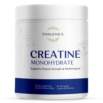 TIVAGENICS Pure Creatine Monohydrate Powder 300g – Micronized Supplements 5g Serving for Support Muscle Growth & Health | Unflavored Creatine for Men & Women LabTested Vegan-Friendly 60 Days Supply TIVAGENICSAu supplements