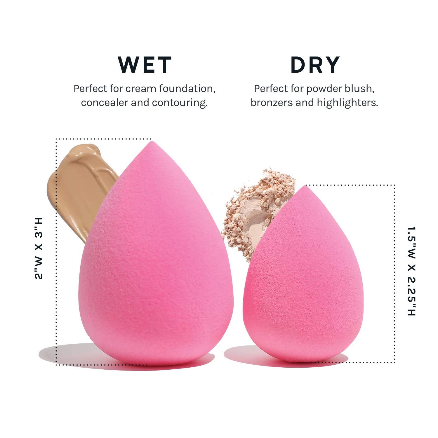 AOA Studio Collection makeup Sponge Set Latex Free and High-definition Set of 6 makeup Wonder blender For Powder Cream and Liquid, Super Soft Wonder Beauty Cosmetic AOA STUDIOAu supplements