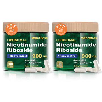 Windboss Liposomal NAD+ Supplement with Nicotinamide Riboside & Resveratrol, NAD Booster for Cellular Energy, Anti-Aging & Metabolism – NMN Alternative, NAD Supplement for Men & Women – 2pcs WindbossAu supplements