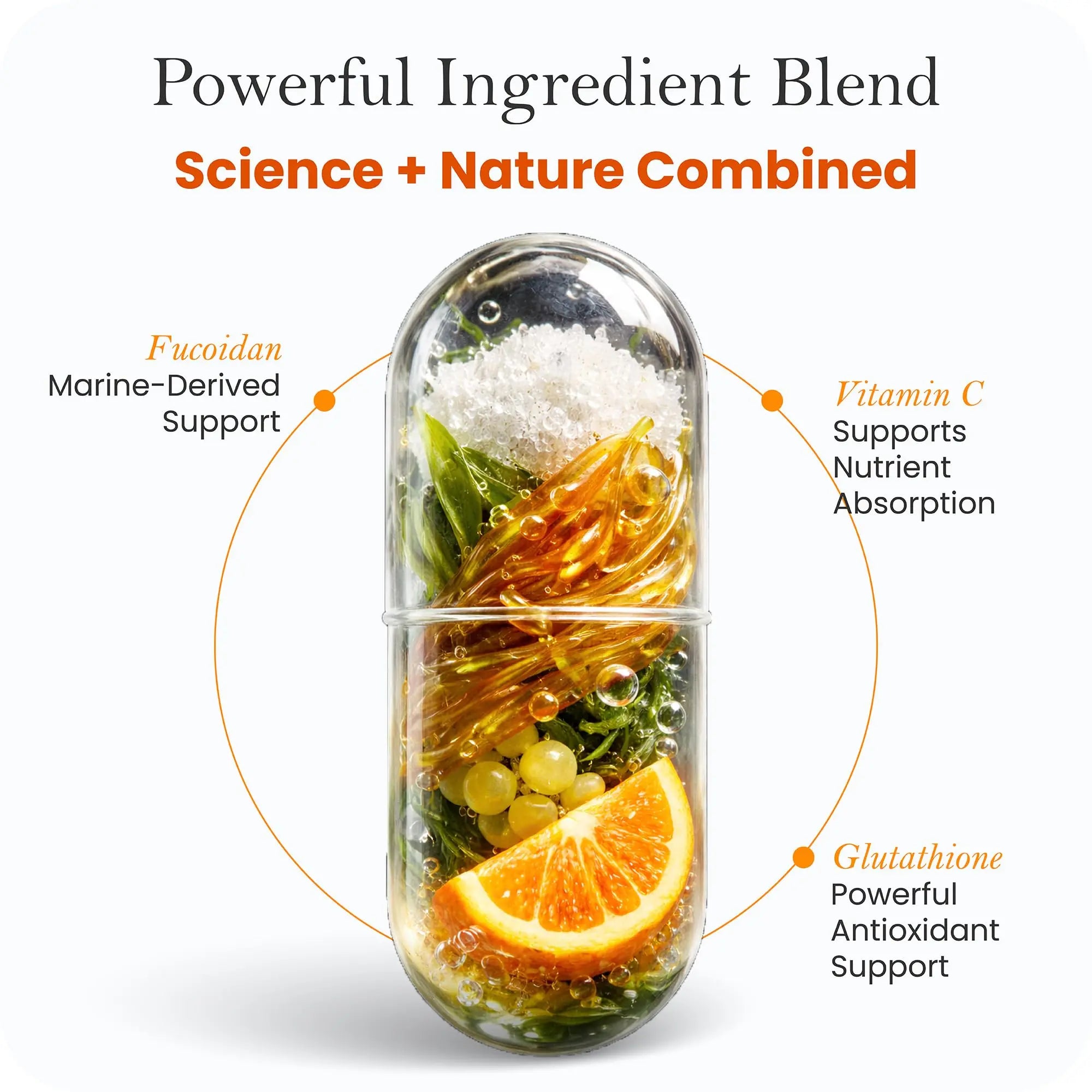 Advanced Glutathione Complex 500mg – with Fucoidan & Vitamin C – Antioxidant Support for Skin Glow, Detox & Immune Health – Non-GMO, Made in USA (60 Capsules) Collagen Laborésnz supplements