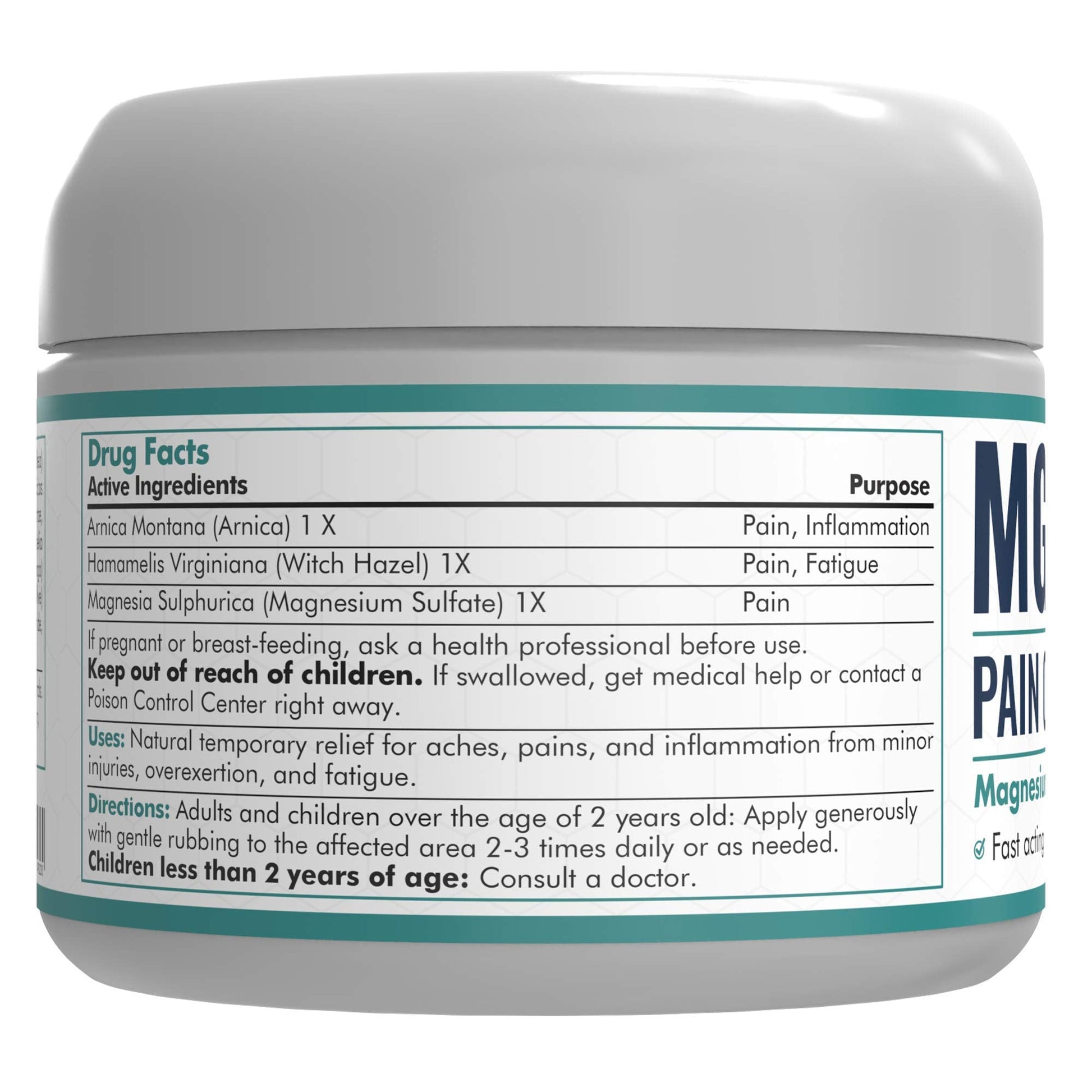 Mars Wellness MG+ Magnesium Cream Pain Relief - Extra Strength Magnesium and Arnica Cream - 4 OZ Tub - Neuropathy, Muscle Pain, and Leg Cramps Relief - 1 Pack MARS WELLNESSAu supplements