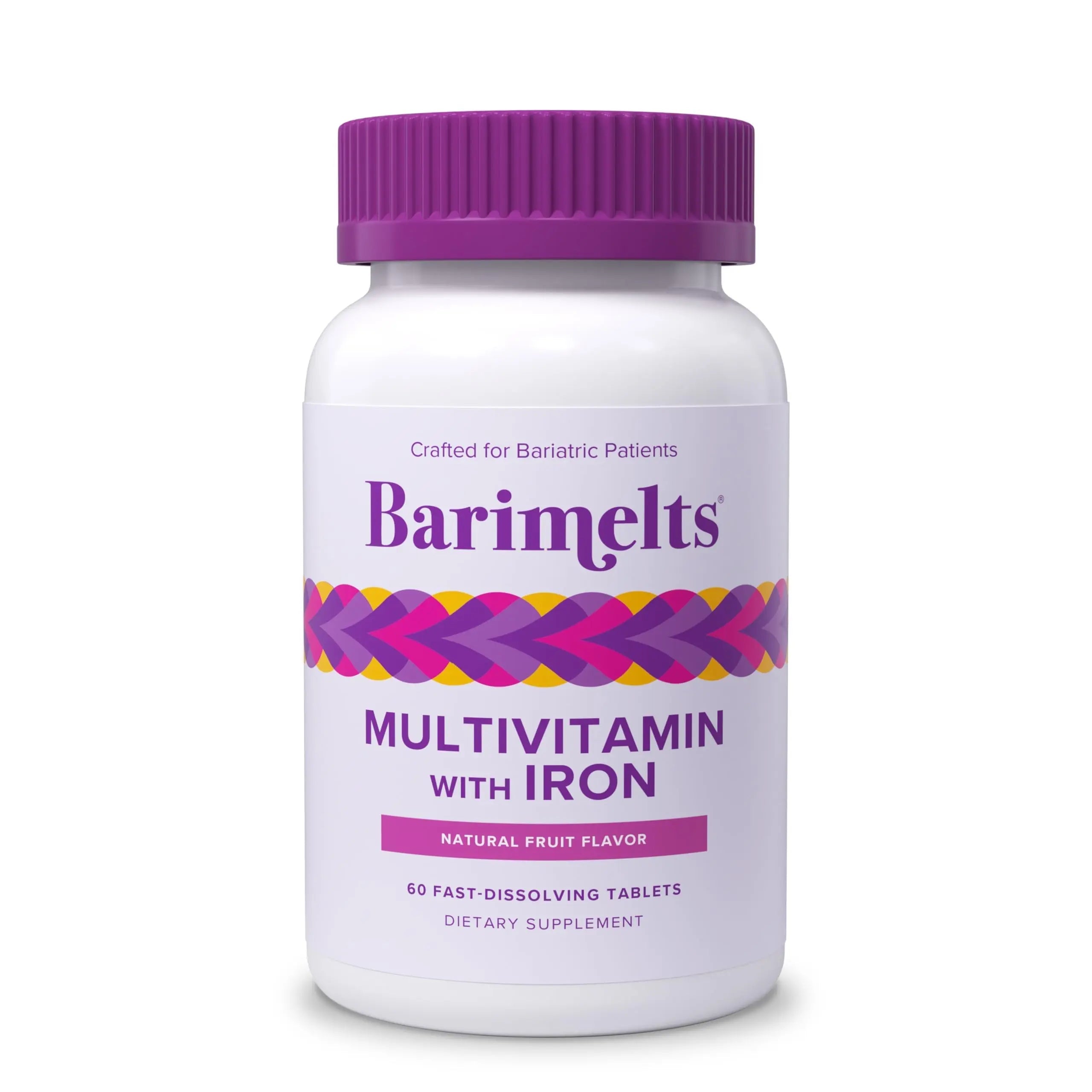 BariMelts Bariatric Multivitamin with Iron, 60 Fast-Dissolving Tablets (1-Month Supply), Sugar-Free Bariatric Vitamins for Women, Natural Fruit Flavor BariMeltsAu supplements