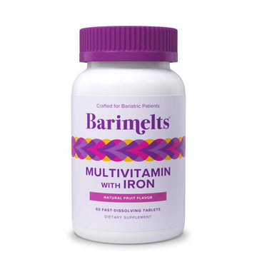 BariMelts Bariatric Multivitamin with Iron, 60 Fast-Dissolving Tablets (1-Month Supply), Sugar-Free Bariatric Vitamins for Women, Natural Fruit Flavor BariMeltsAu supplements