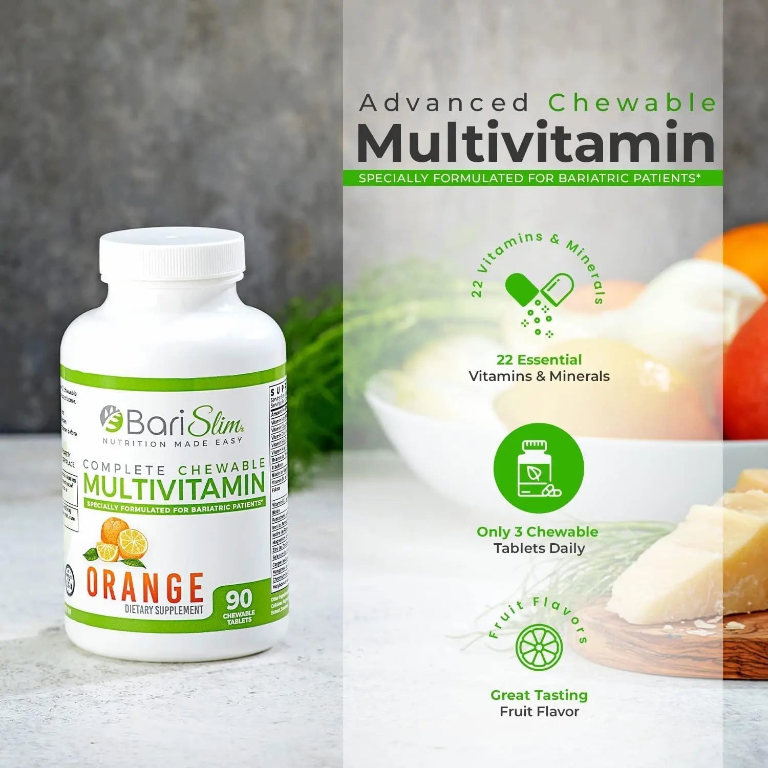 BariSlim Bariatric Calcium Citrate & Complete Chewable Multivitamin - Bariatric Vitamin and Supplement for Post Bariatric Surgery Including Gastric Bypass and Gastric Sleeve BariSlimAu supplements
