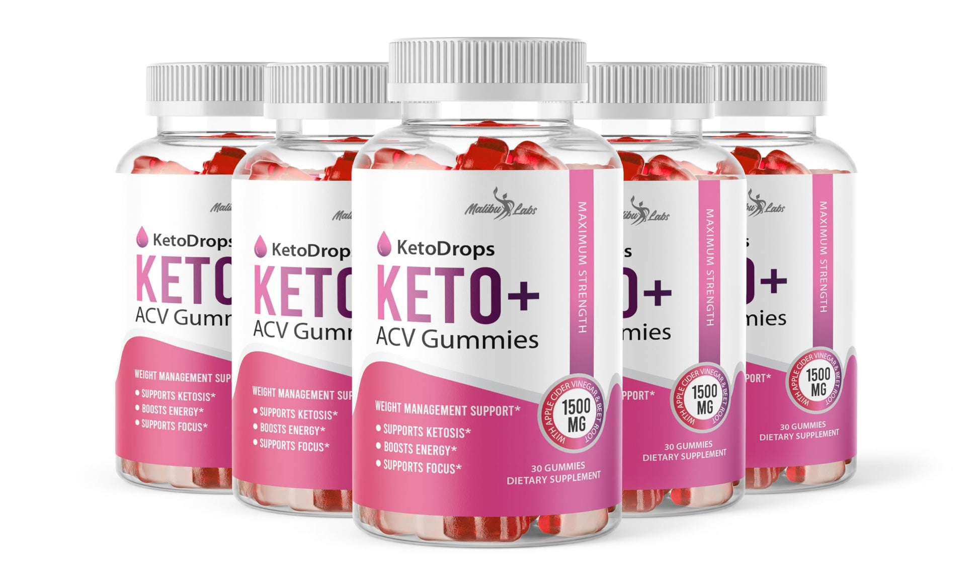 Keto Drops ACV Gummies Weight Loss - 1500mg Once a Day, Strong Time Released Malibu LabsUS supplements