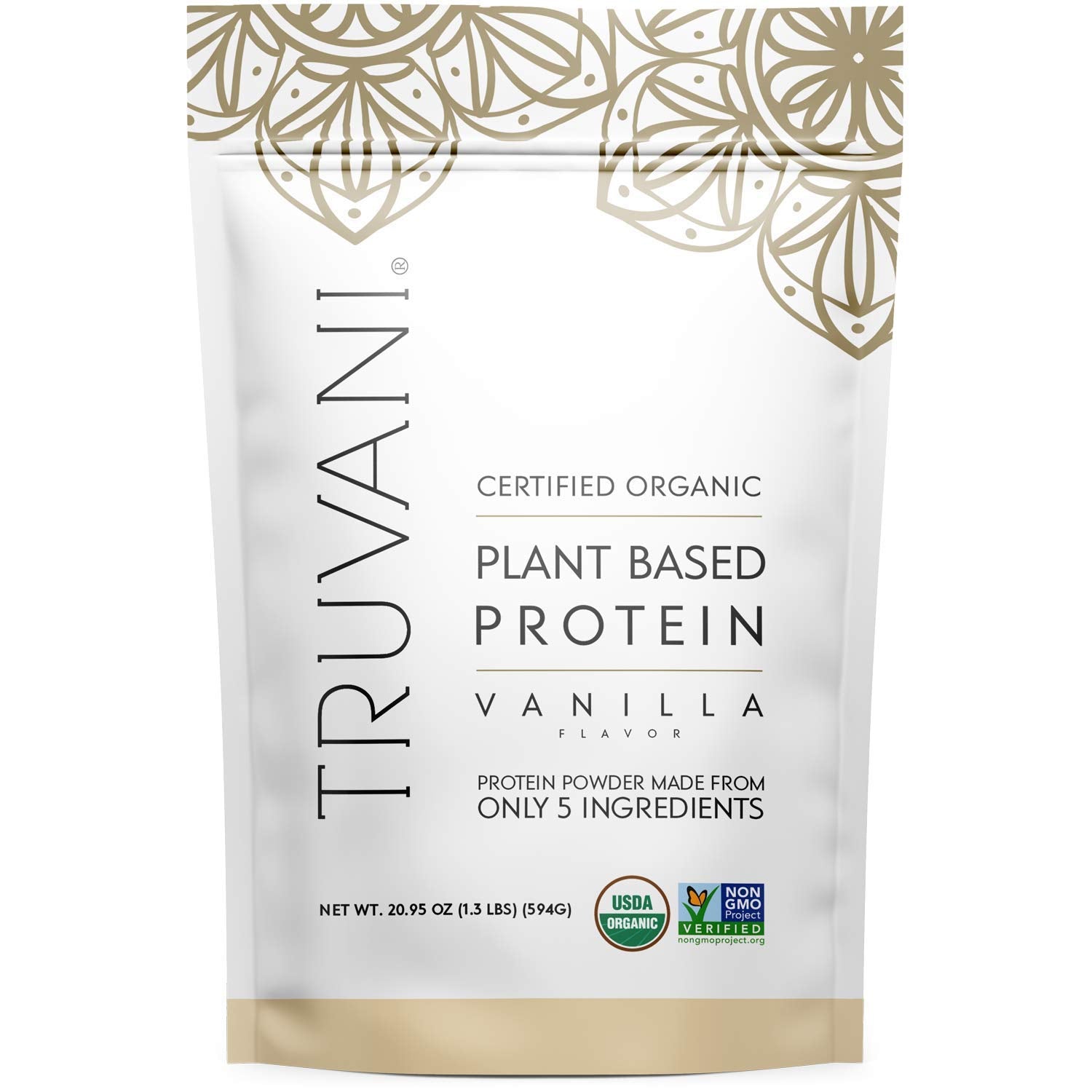 Truvani Organic Vegan Protein Powder, Organic Pea Protein Powder, Vegan, Non GMO TruvaniUS supplements