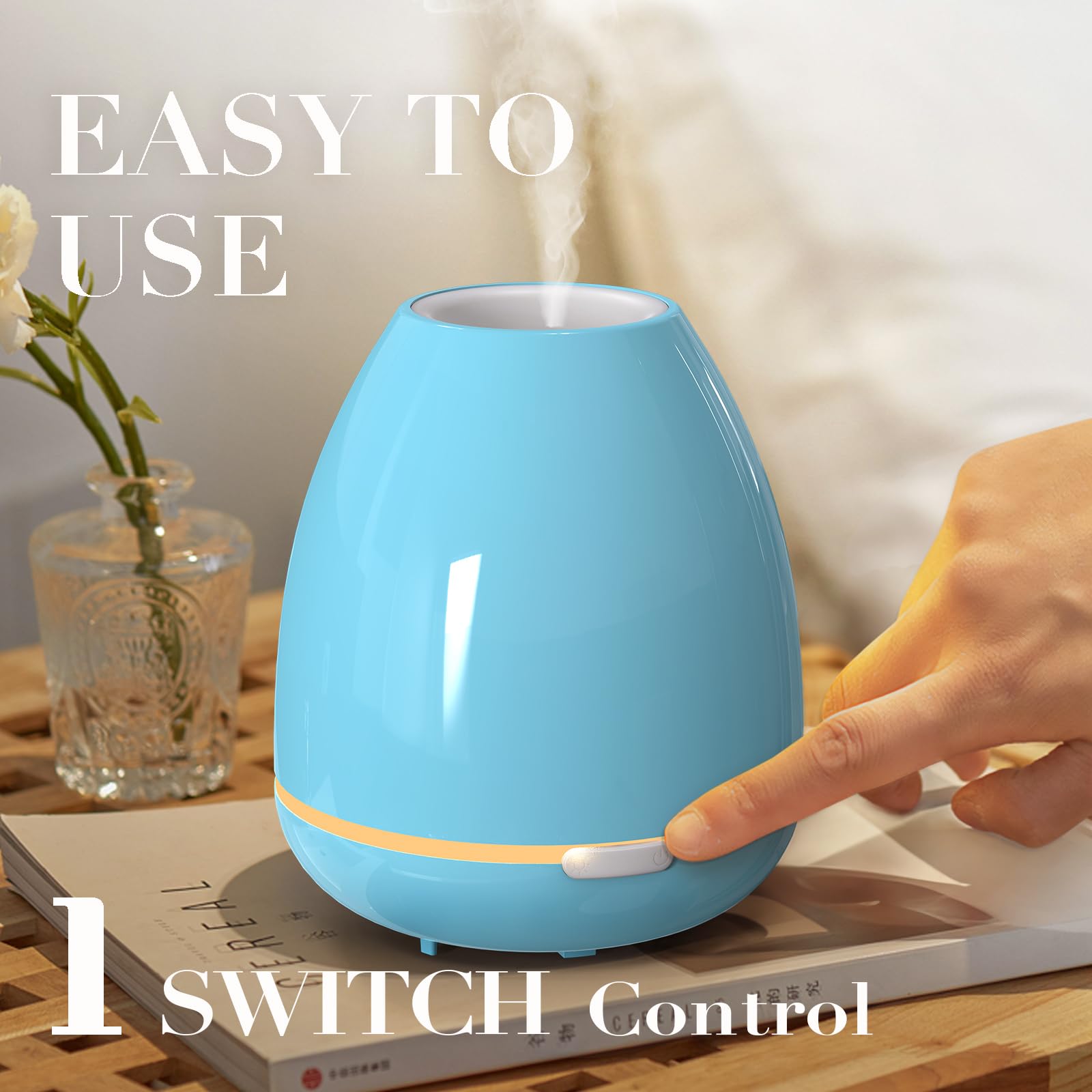 Essential Oil Diffuser for Bedroom Small Humidifier for Home Cool Mist Scent Diffuser 300ml 20 Hours FashomeAu supplements