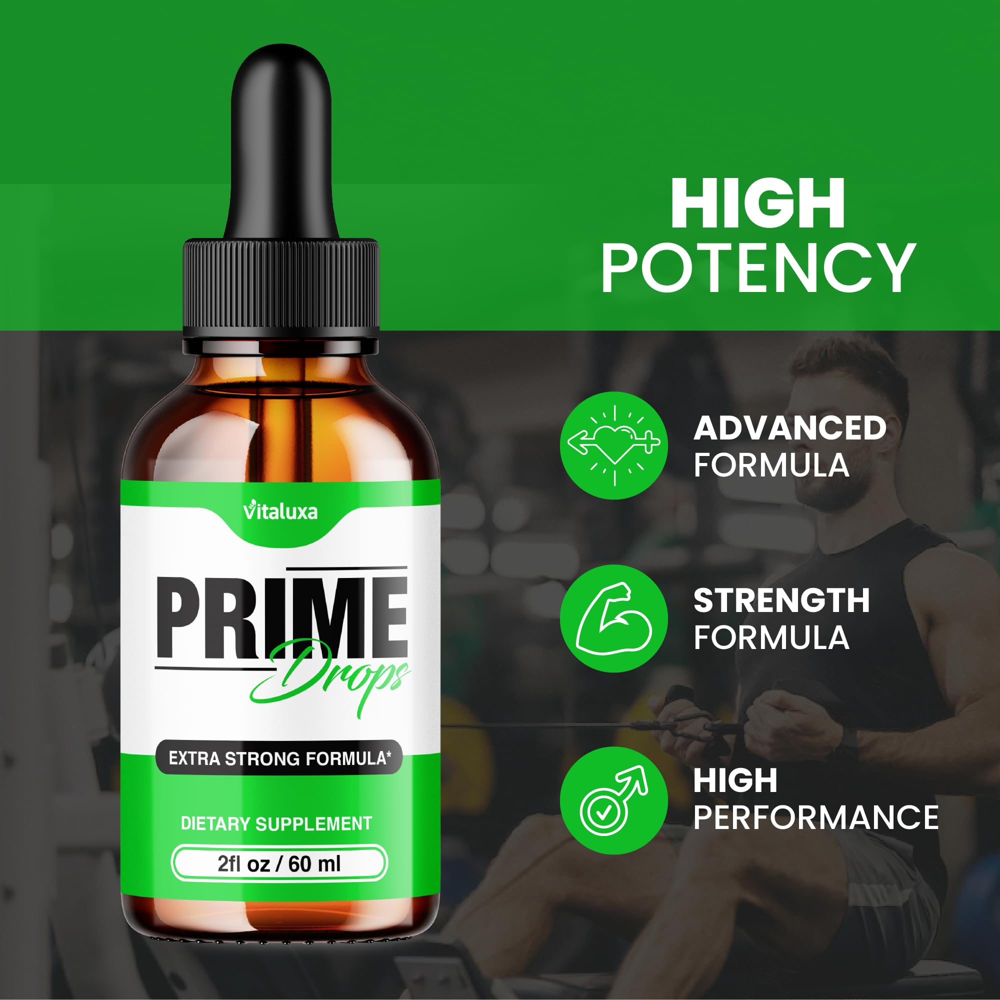 (2 Pack) Prime Drops for Men, Extra Strength Prime Drops Liquid Supplement Performance Blend All Natural Support, PrimeDrops Advanced Formula Vitamins for Health Wellness Reviews (4oz) VitaluxaAu supplements