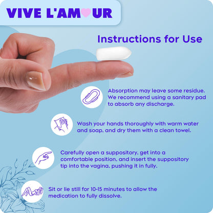 Vive L'Amour 15mg Hyaluronic Acid Vaginal Suppositories (2-Pack, 24 Count), Vaginal Moisturizer, Continuous Hydration, Relieves Vaginal Dryness, Restores Natural Softness & Elasticity, Vaginal Health Vive L'AmourUS supplements