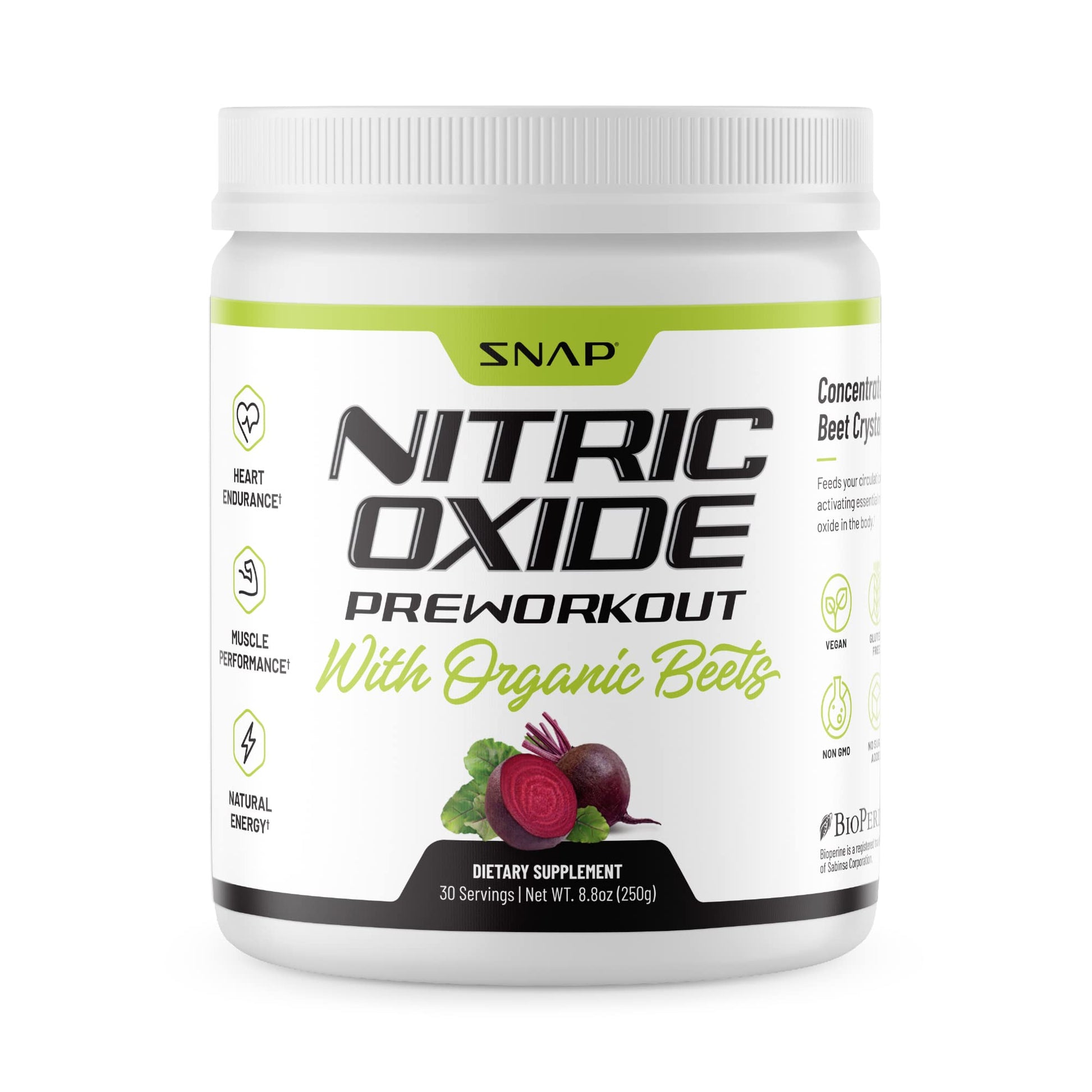 Snap Supplements Preworkout Beet Root Powder, Nitric Oxide Pre Workout with Organic Snap SupplementsAu supplements