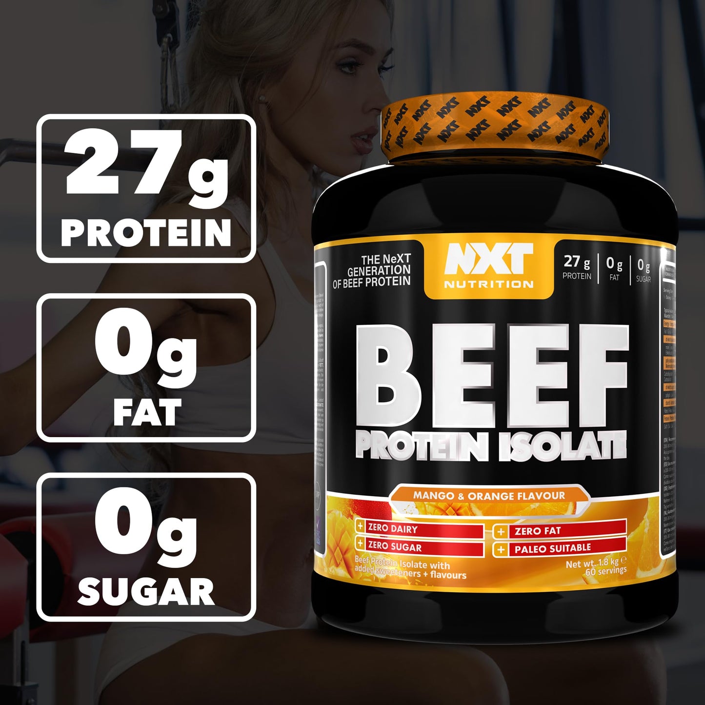 NXT Nutrition Beef Protein Isolate Powder - Protein Powder High in Natural Amino Acids NXT NutritionUS supplements